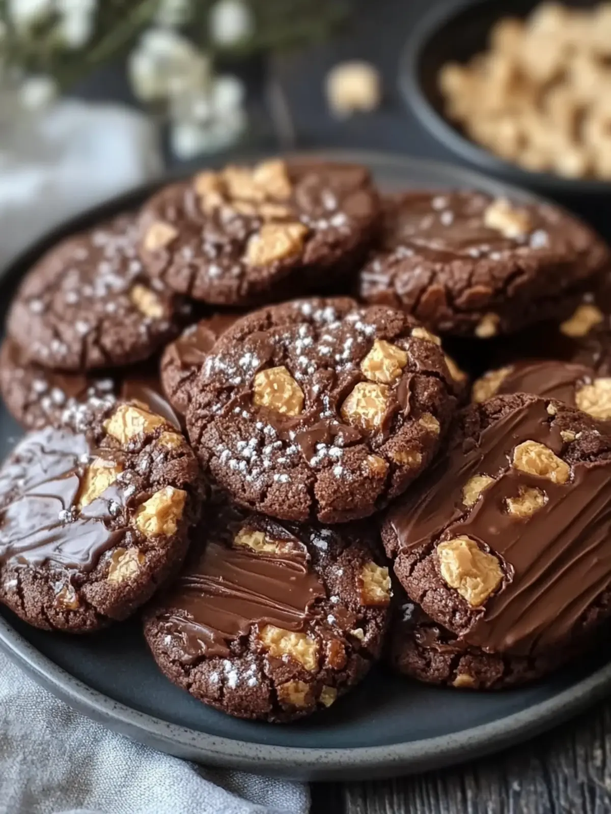 Verführerische Schokoladen-Toffee-Kekse für jeden Anlass 3 Schokoladen-Toffee-Kekse