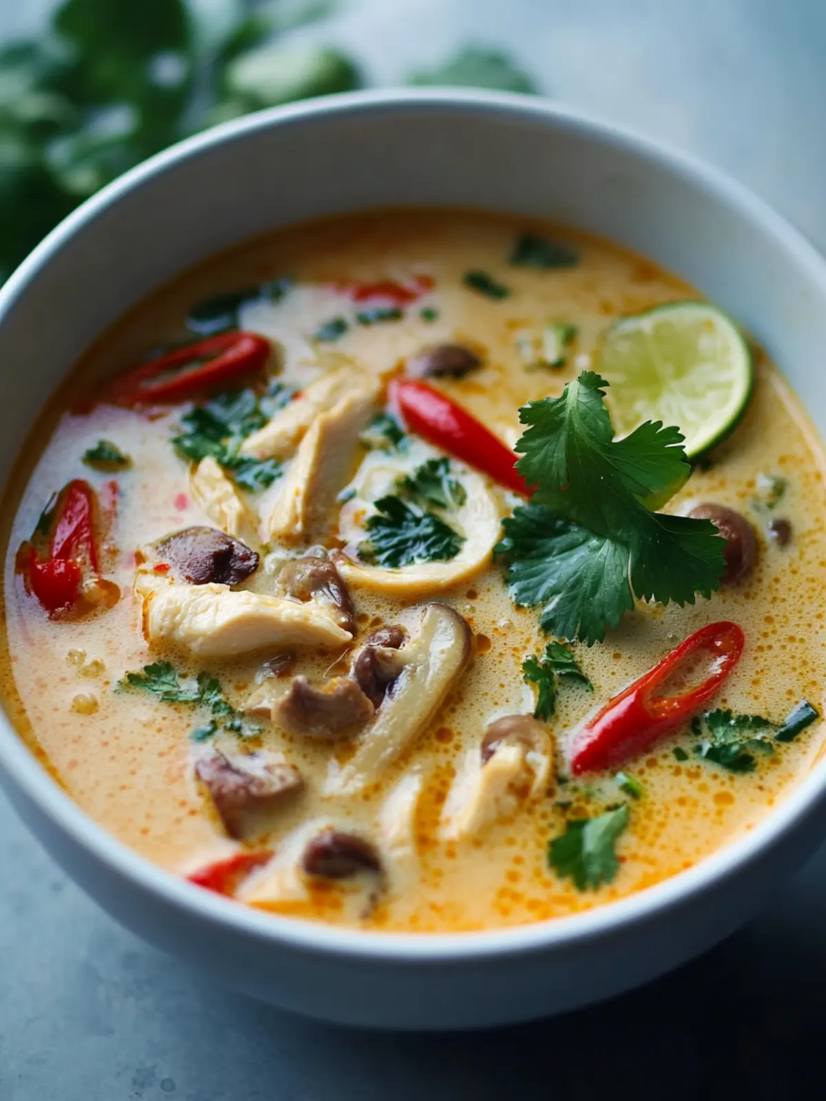 Gemütliche Schongarer Thai Kokos Hähnchen Suppe zum Verlieben 2 Schongarer Thai Kokos Hähnchen Suppe