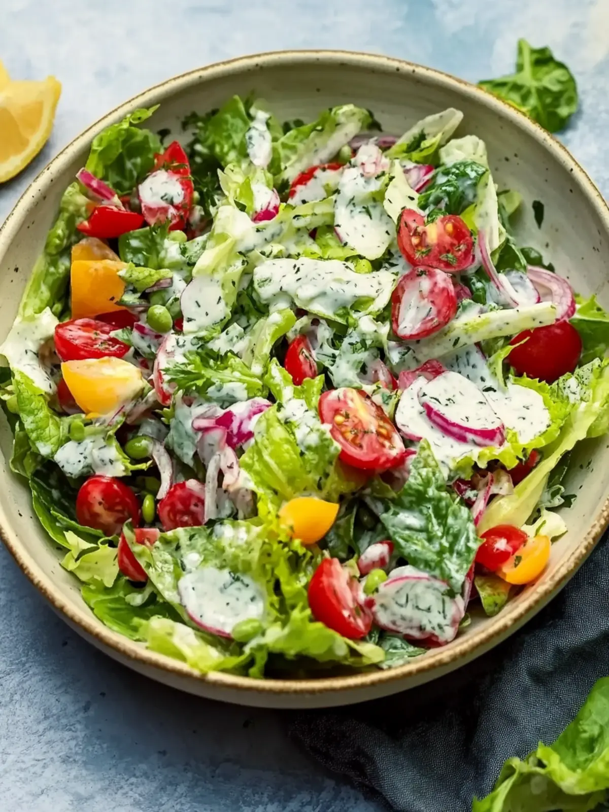 Über Nacht Salat mit cremigem Dressing – Frisch und Einfach Genießen 5 Über Nacht Salat mit cremigem Dressing