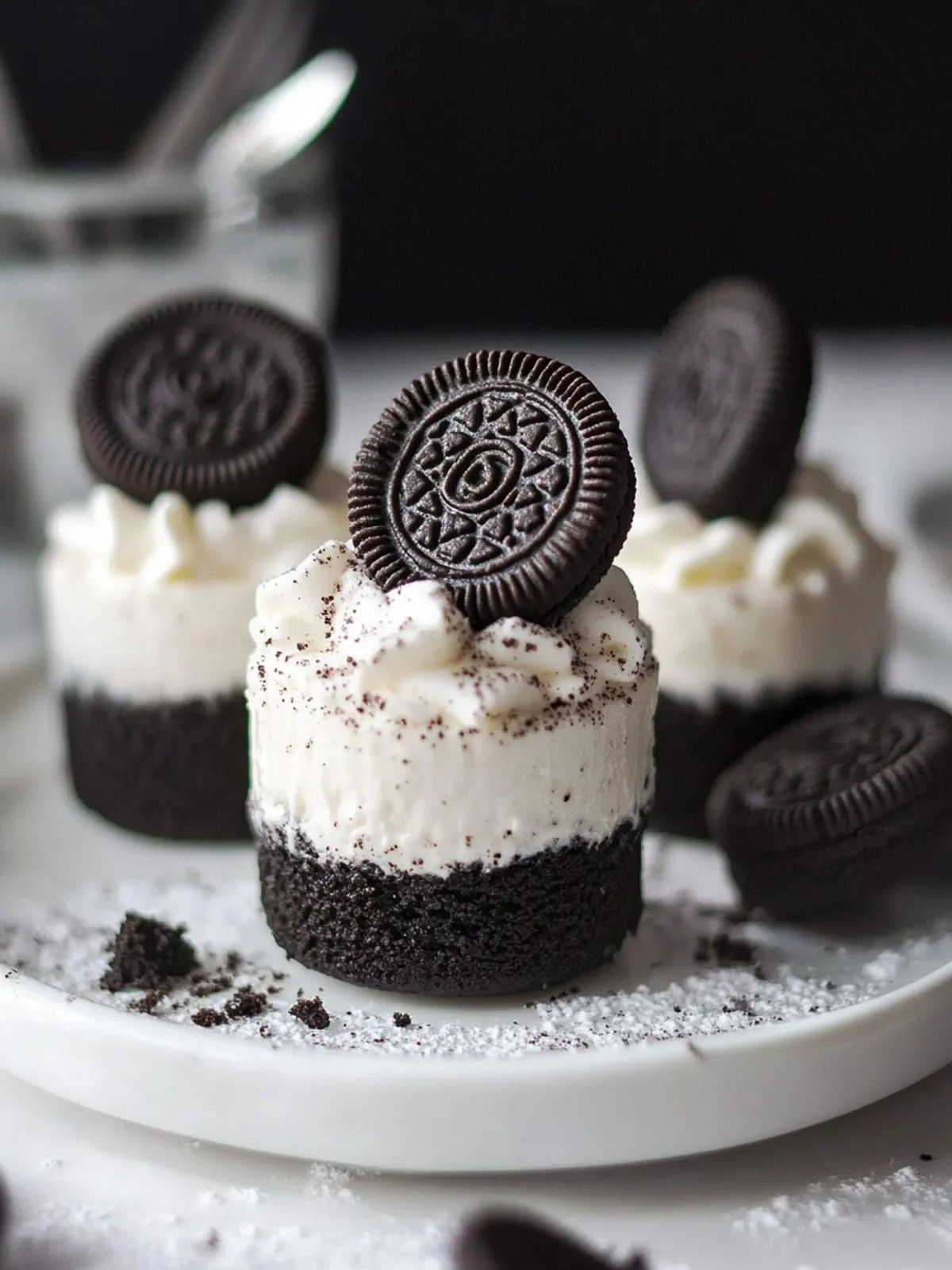 Mini Oreo Käsekuchen: Der perfekte No-Bake Genuss für Jeden! 2 Mini Oreo Käsekuchen