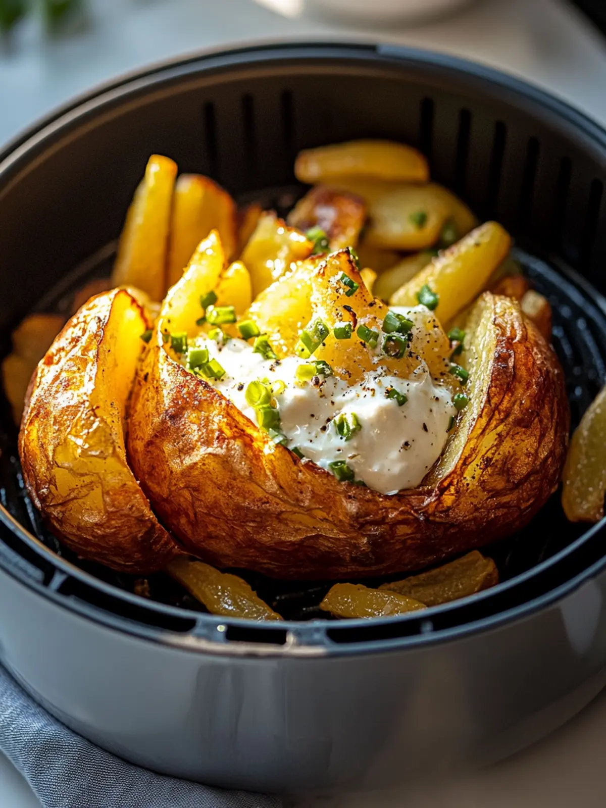 Crispy Perfekte Airfryer Ofenkartoffel: Einfach und Lecker 4 Perfekte Airfryer Ofenkartoffel