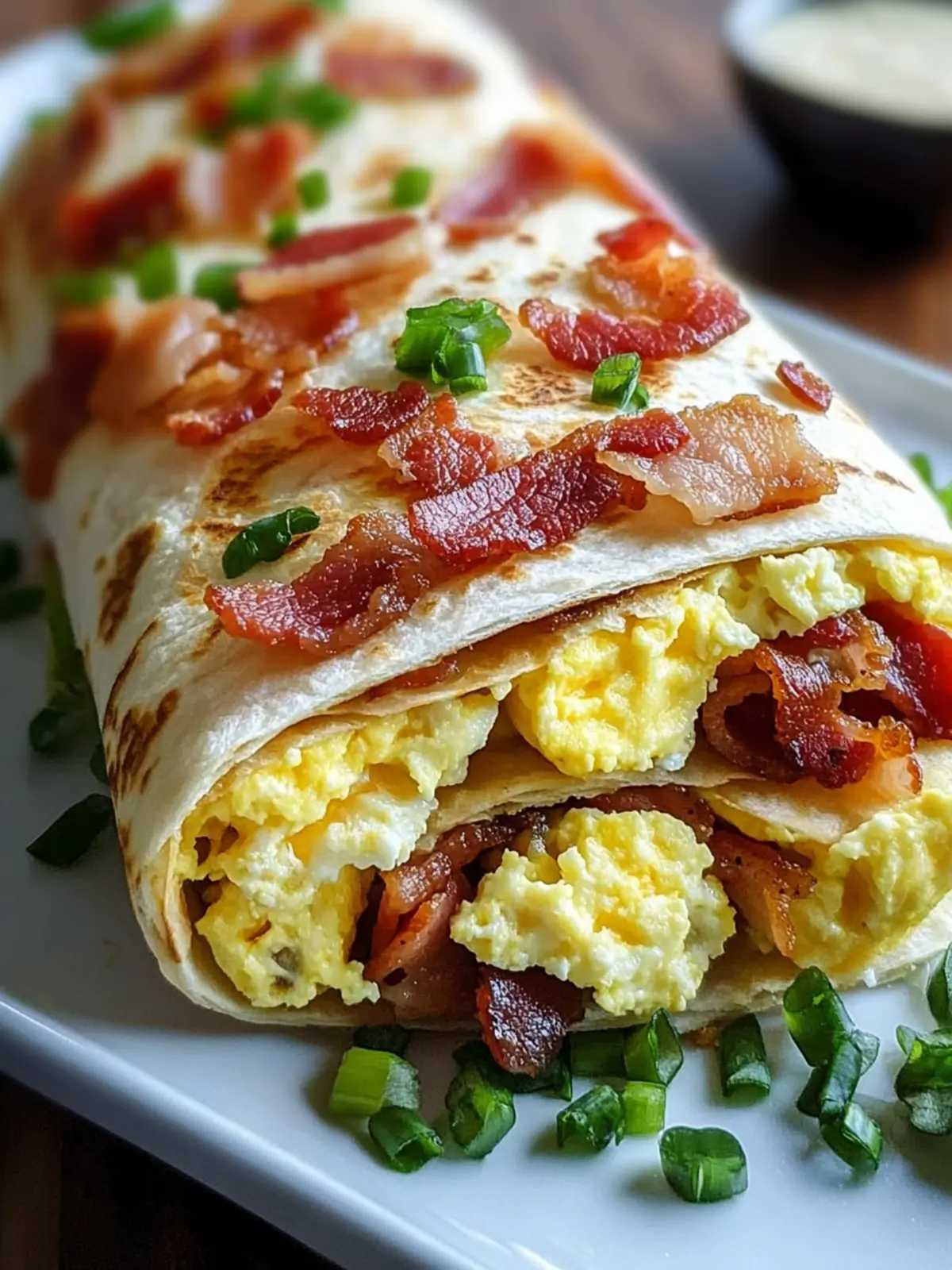 Frühstücks-Wrap mit Speck und Rührei: Schnell und Lecker 2 breakfast wrap with bacon and scrambled eggs