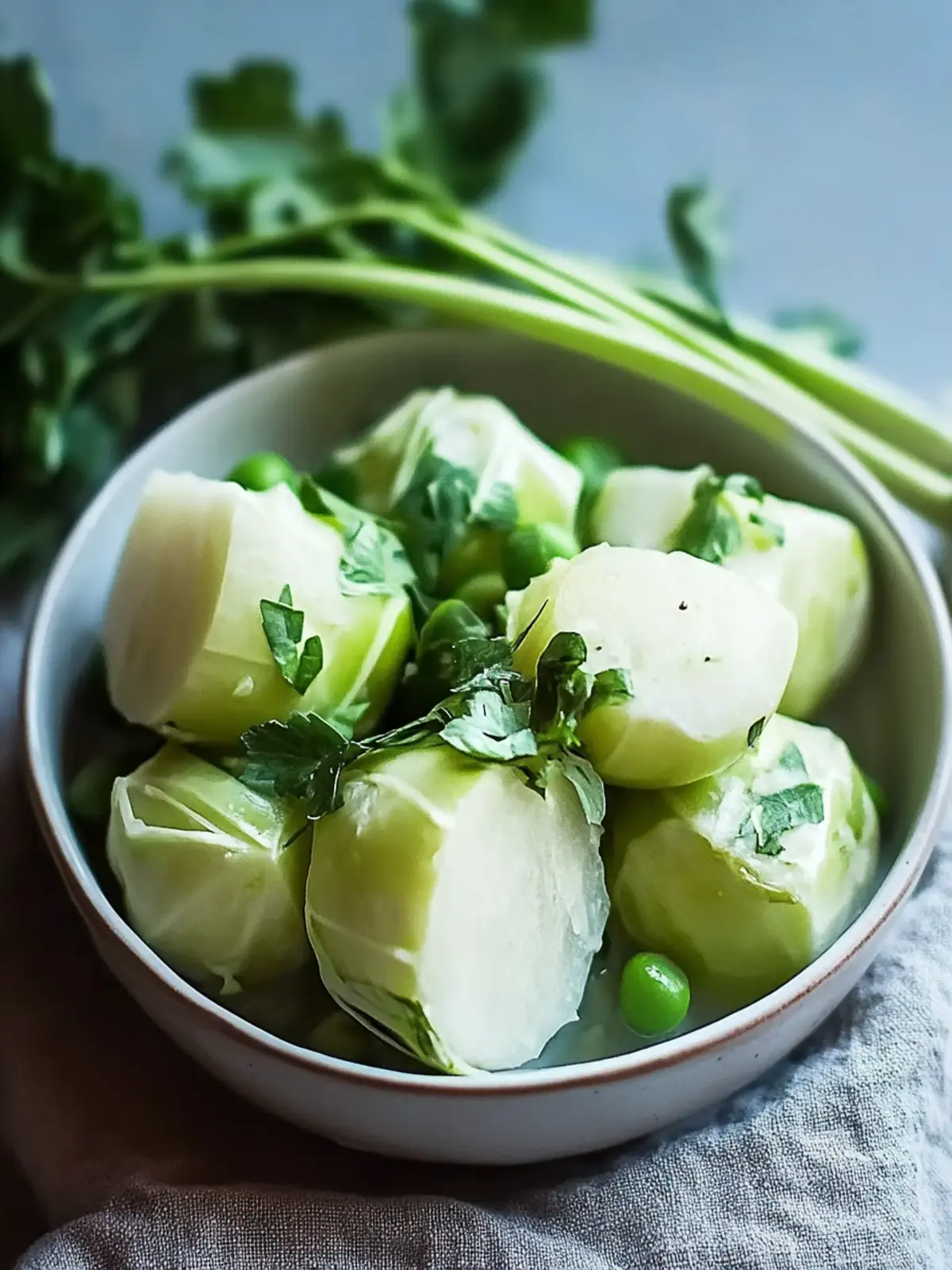 Omas Kohlrabi mit Erbsen: Schnelle, gesunde Hausmannskost 3 Omas Kohlrabi mit Erbsen