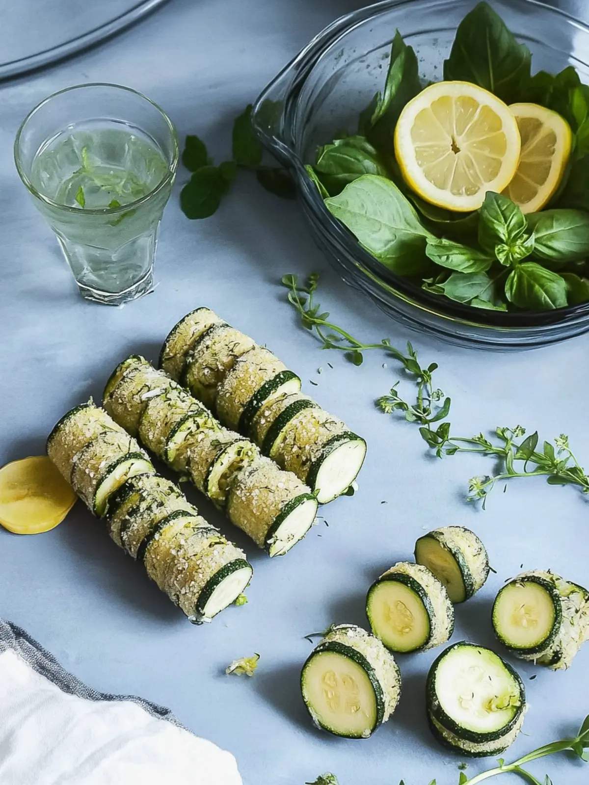 Köstliche Zucchiniröllchen mit Schinken und Käse genießen 3 Zucchiniröllchen