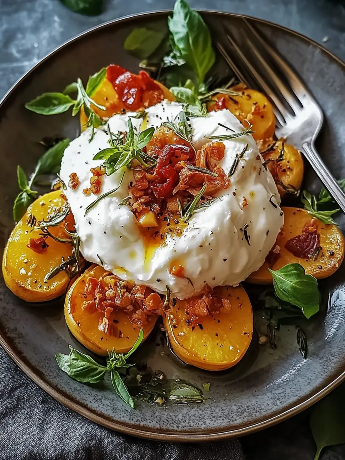 Köstliche Gefüllte Süßkartoffeln mit Burrata für Feinschmecker 3 Gefüllte Süßkartoffeln mit Burrata