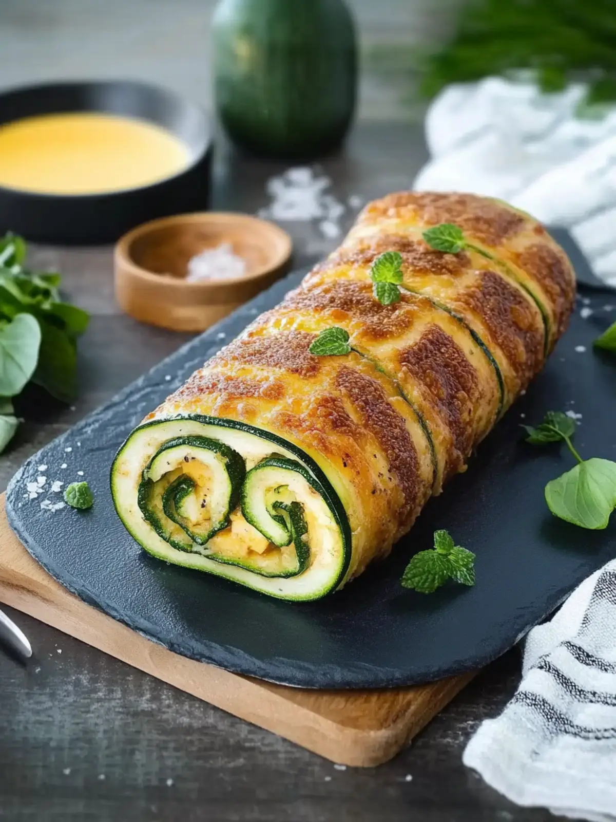 Zucchini-Hackfleisch-Rolle mit Cheddar – Ein Geschmackserlebnis 4 Zucchini-Hackfleisch-Rolle mit Cheddar