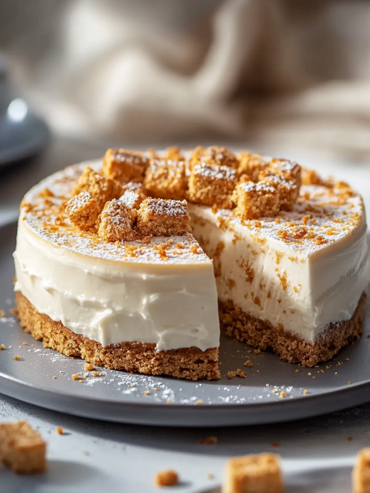 Einfacher Biscoff Käsekuchen – Cremig und Ohne Backen! 5 Einfacher Biscoff Käsekuchen