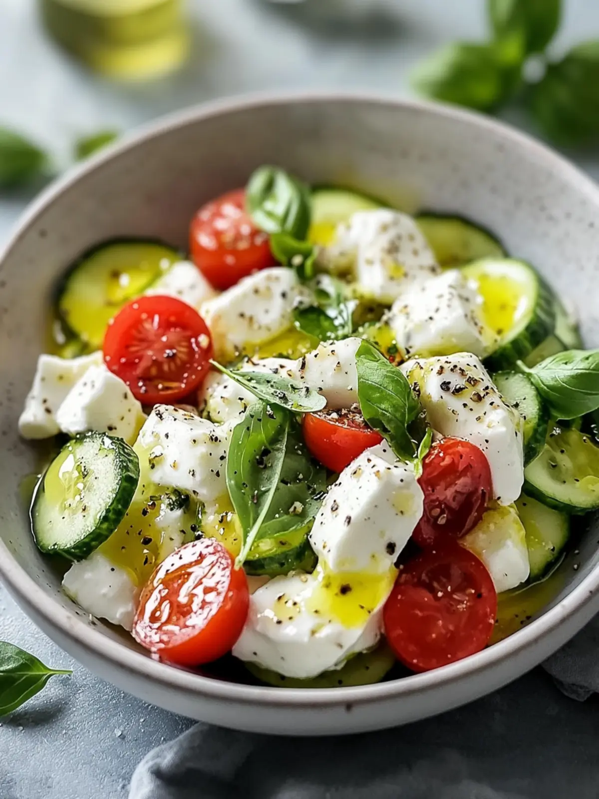 Erfrischender Mediterraner Gurken-Joghurt-Feta-Salat für den Sommer 4 Mediterraner Gurken-Joghurt-Feta-Salat