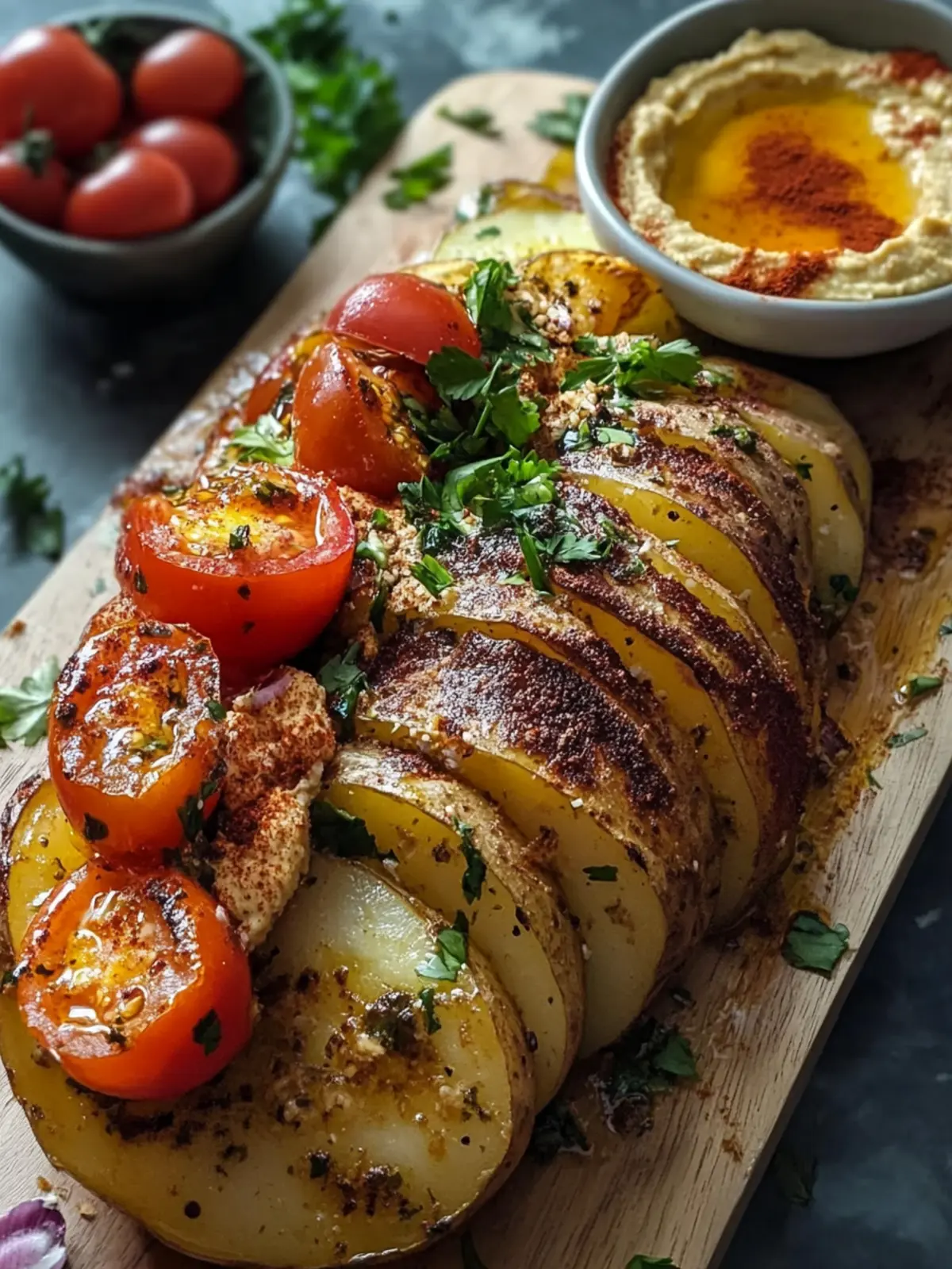 Kartoffel-Schawarma mit Tomaten-Hummus: Lecker und gesund genießen 5 Kartoffel-Schawarma mit Tomaten-Hummus