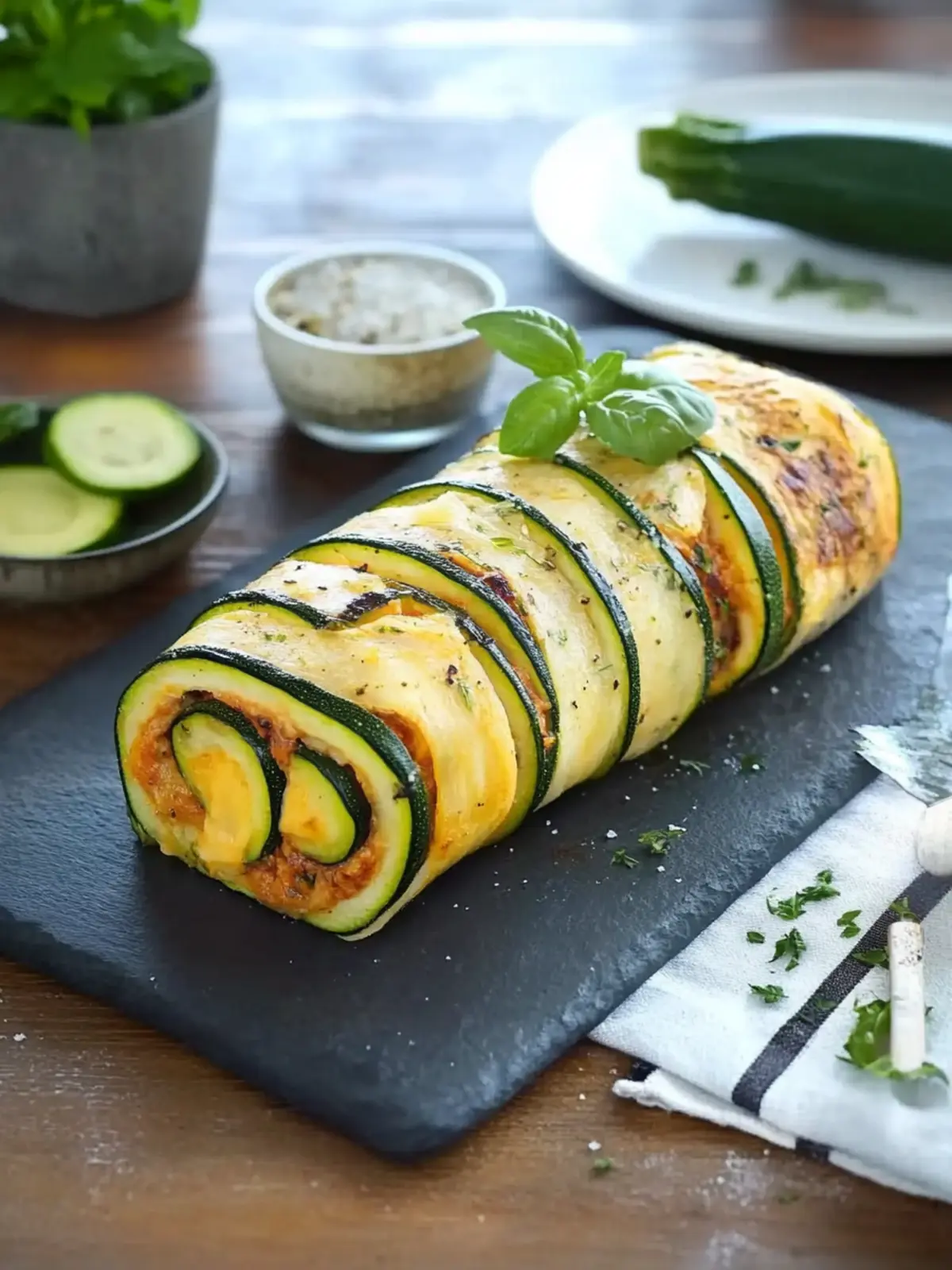Zucchini-Hackfleisch-Rolle mit Cheddar – Ein Geschmackserlebnis 3 Zucchini-Hackfleisch-Rolle mit Cheddar