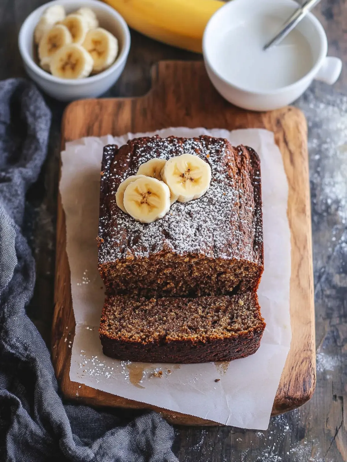 Saftiges Schokoladenstückchen Bananenbrot für Genießer 3 Schokoladenstückchen Bananenbrot
