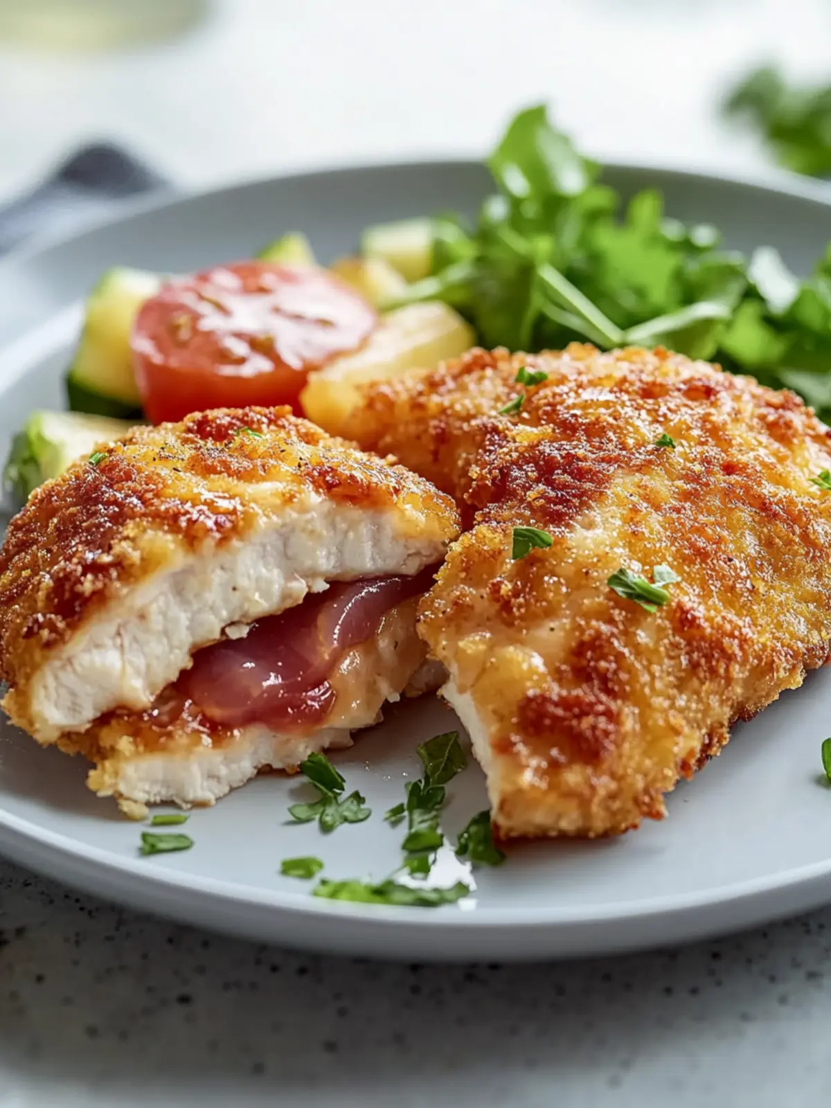 Köstliches Airfryer Hühner Cordon Bleu – Schnell und Gesund 4 Köstliches Airfryer Hühner Cordon Bleu