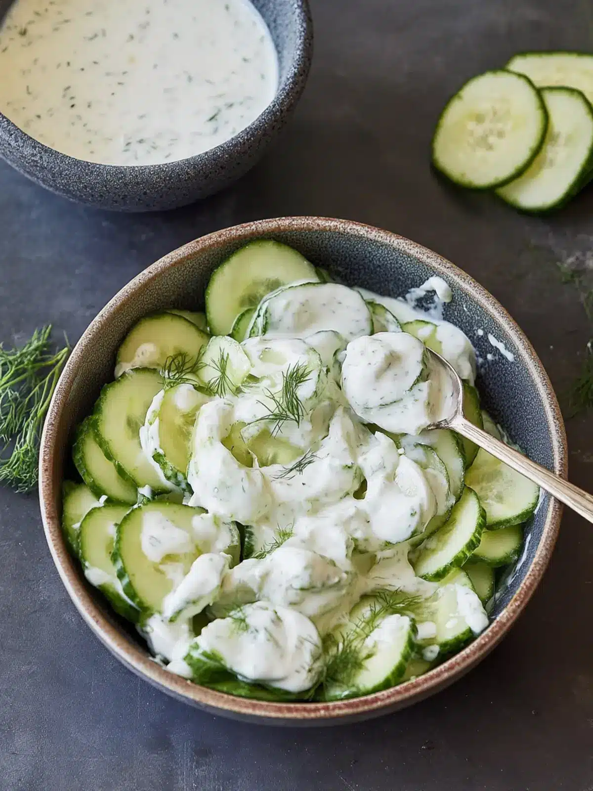 Frischer deutscher Gurkenjoghurt-Salat für heiße Sommertage 2 deutscher Gurkenjoghurt-Salat