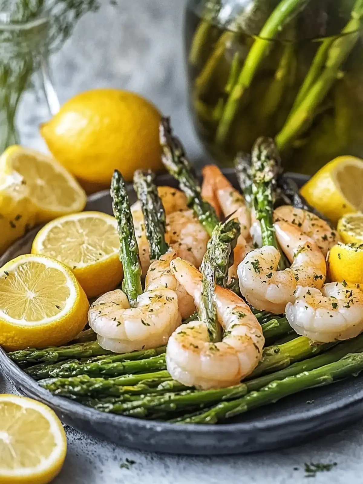 Zitronen Knoblauch Garnelen und Spargel: Einfach und lecker! 2 Zitronen Knoblauch Garnelen und Spargel