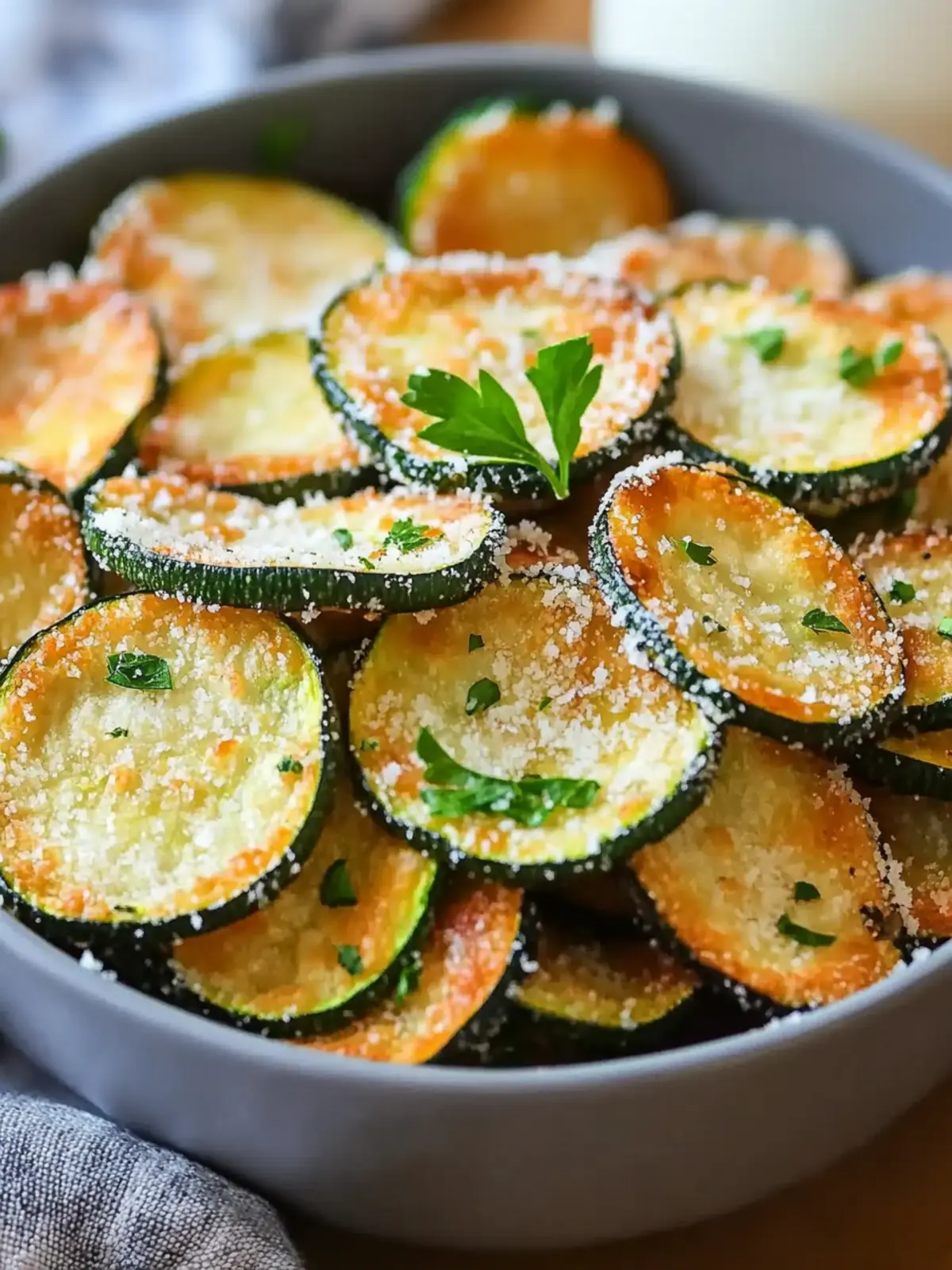 Knusprige Keto Parmesan Zucchini Chips für den perfekten Snack 2 Knusprige Keto Parmesan Zucchini Chips Knuspriger Snack