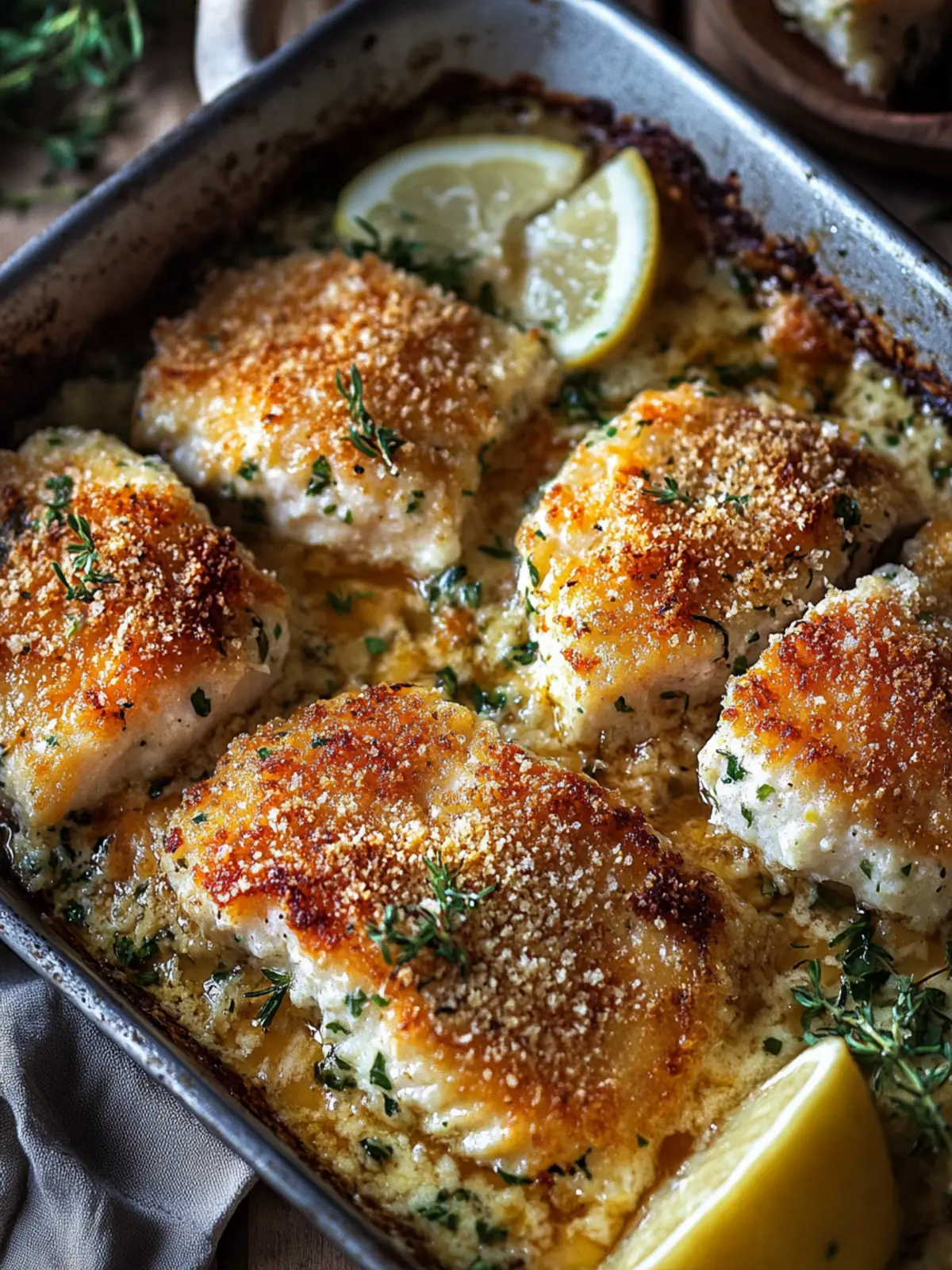 Krosse im Ofen gebackene Parmesan-Krustenlachsfilets