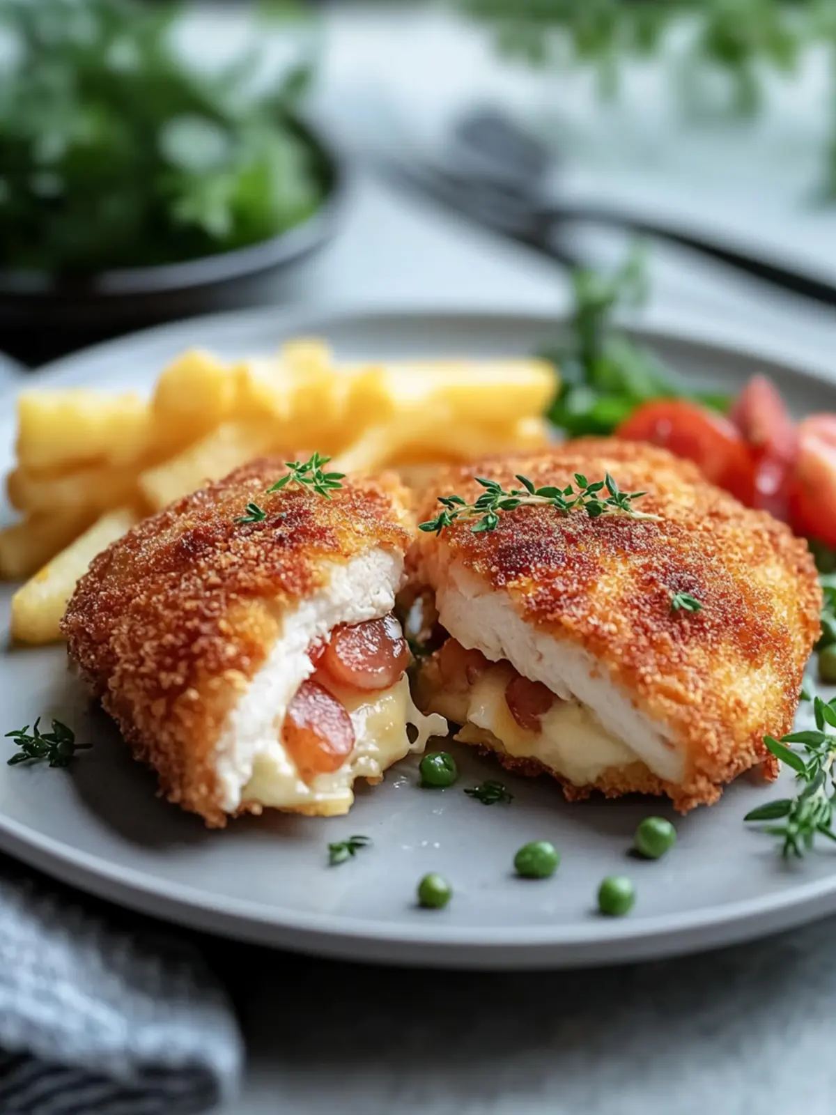 Köstliches Airfryer Hühner Cordon Bleu – Schnell und Gesund 5 Köstliches Airfryer Hühner Cordon Bleu