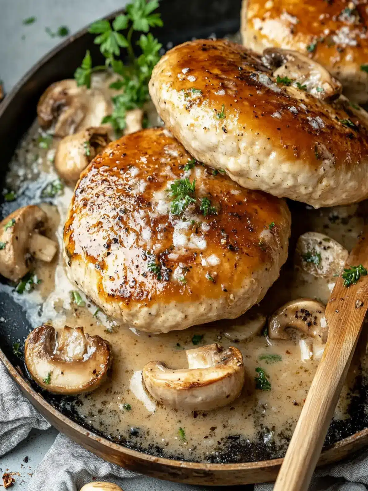 Cremige Pilz-Hühnchen in 30 Minuten für den perfekten Abend 4 Cremige Pilz-Hühnchen