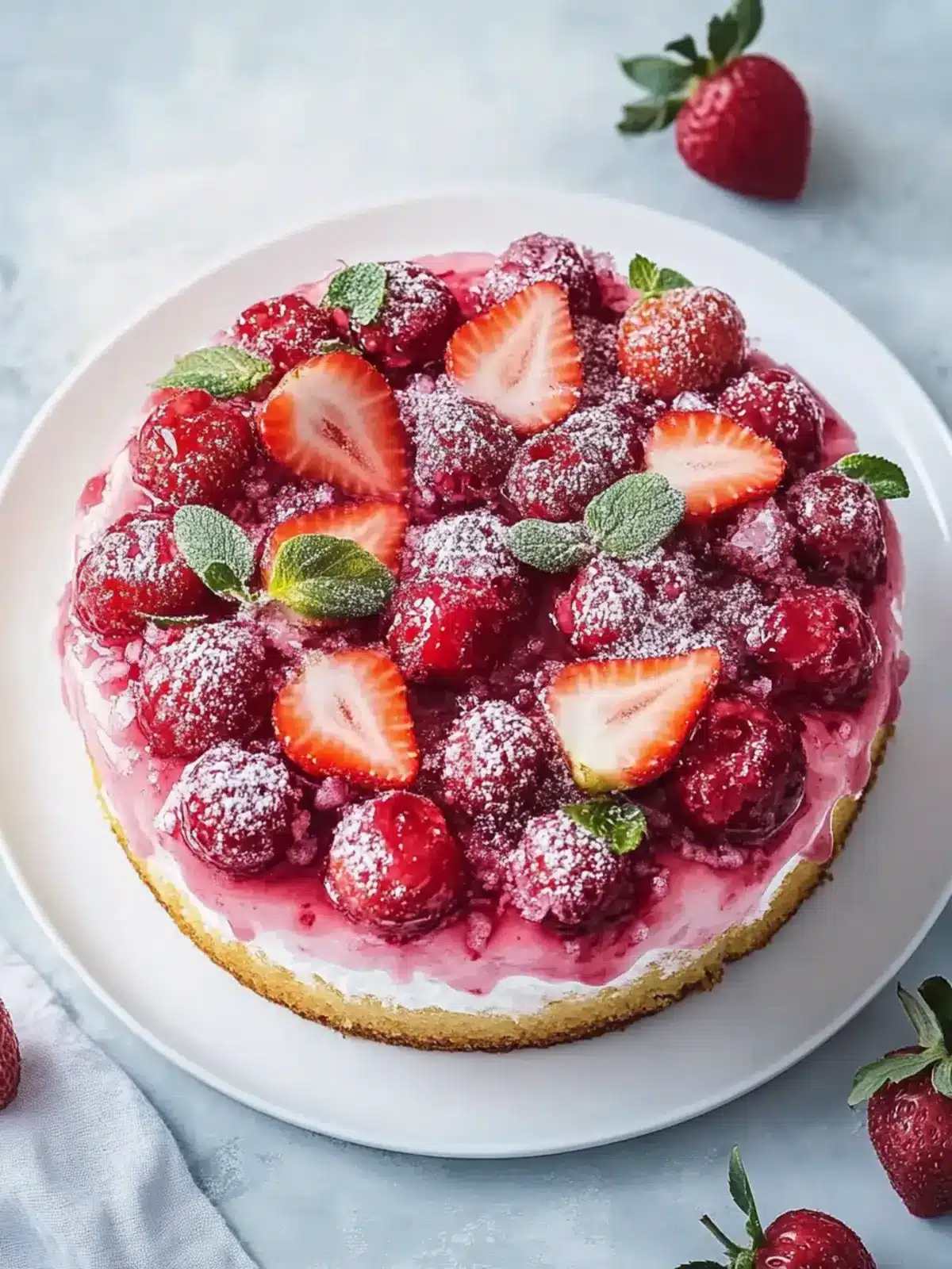 Erdbeer-Kuchen auf dem Kopf: Ein fruchtiger Genuss für alle 3 Erdbeer-Kuchen auf dem Kopf