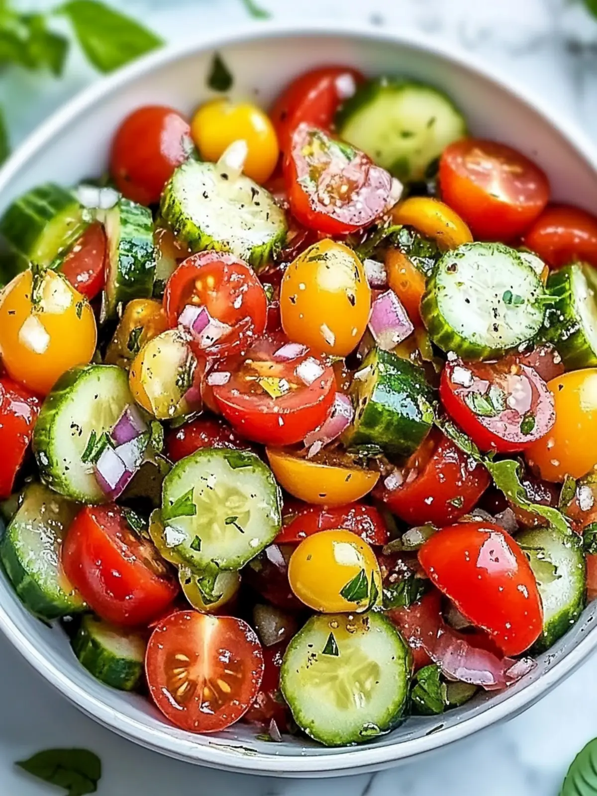 Frischer Tomaten Gurkensalat: Schnell und super gesund! 5 Tomaten Gurkensalat