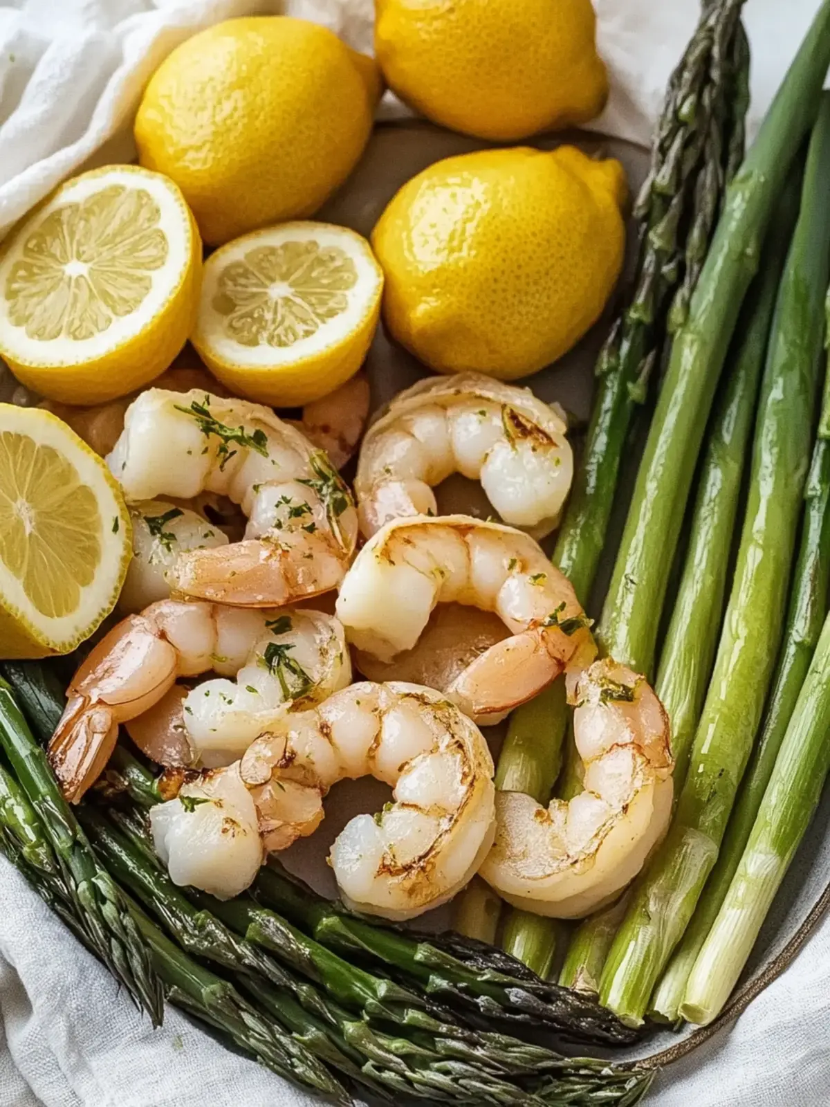 Zitronen Knoblauch Garnelen und Spargel: Einfach und lecker! 3 Zitronen Knoblauch Garnelen und Spargel