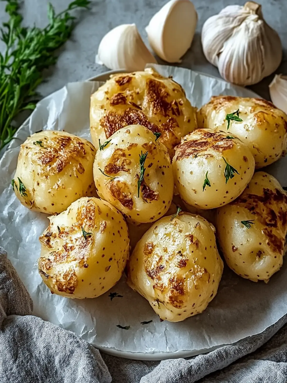 Knoblauch Zerschlagene Kartoffeln: Ultra Knusprig Genießen! 4 Knoblauch Zerschlagene Kartoffeln: Ultra Knusprig