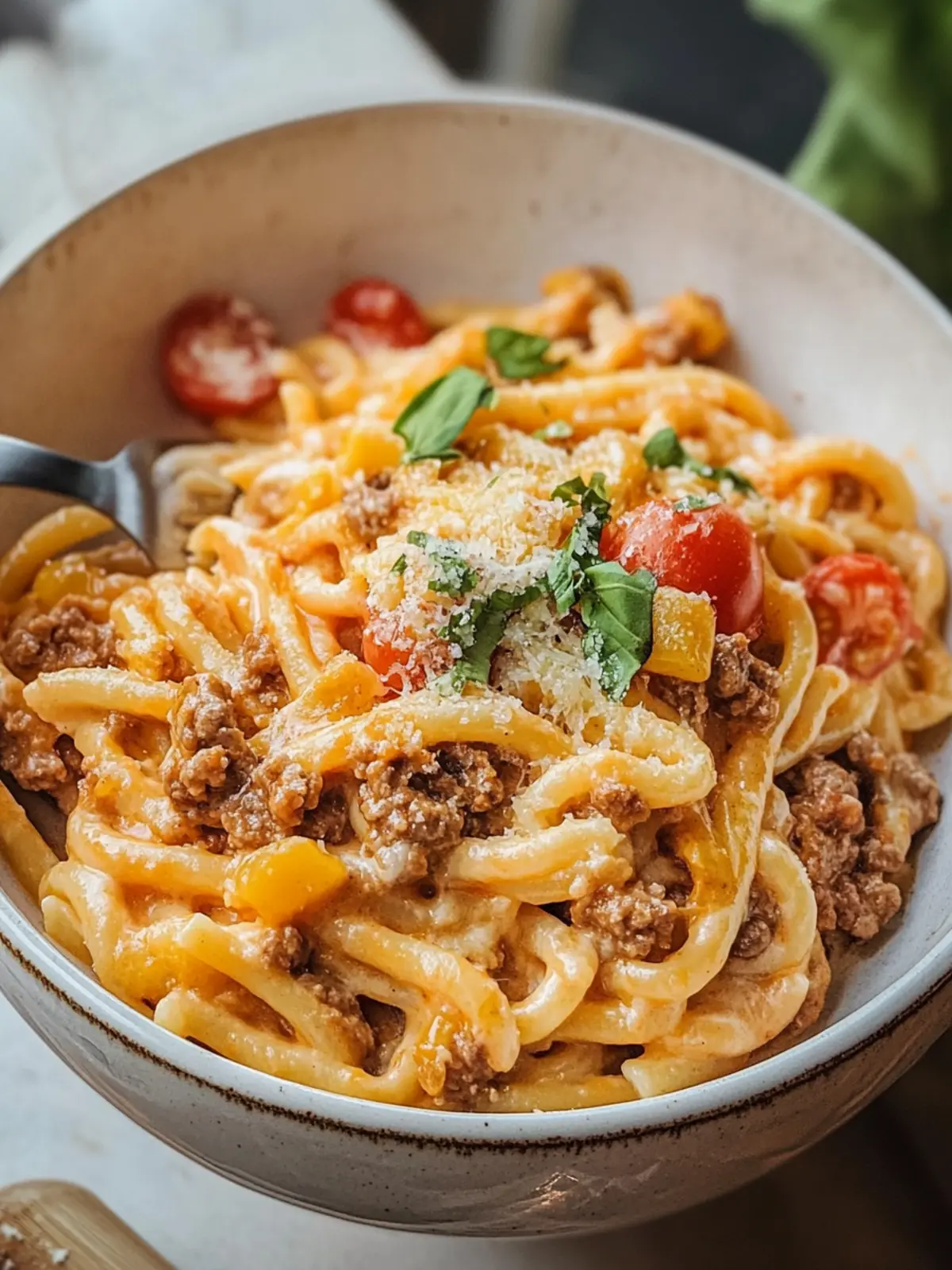 Cremige Cheeseburger-Pasta für schnellen Genuss Zuhause 5 Cremige Cheeseburger-Pasta