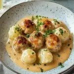 Hackbällchen in cremiger Sauce mit Kartoffelpüree: Ein Genuss fürs Herz 41 Hackbällchen in cremiger Sauce mit Kartoffelpüree