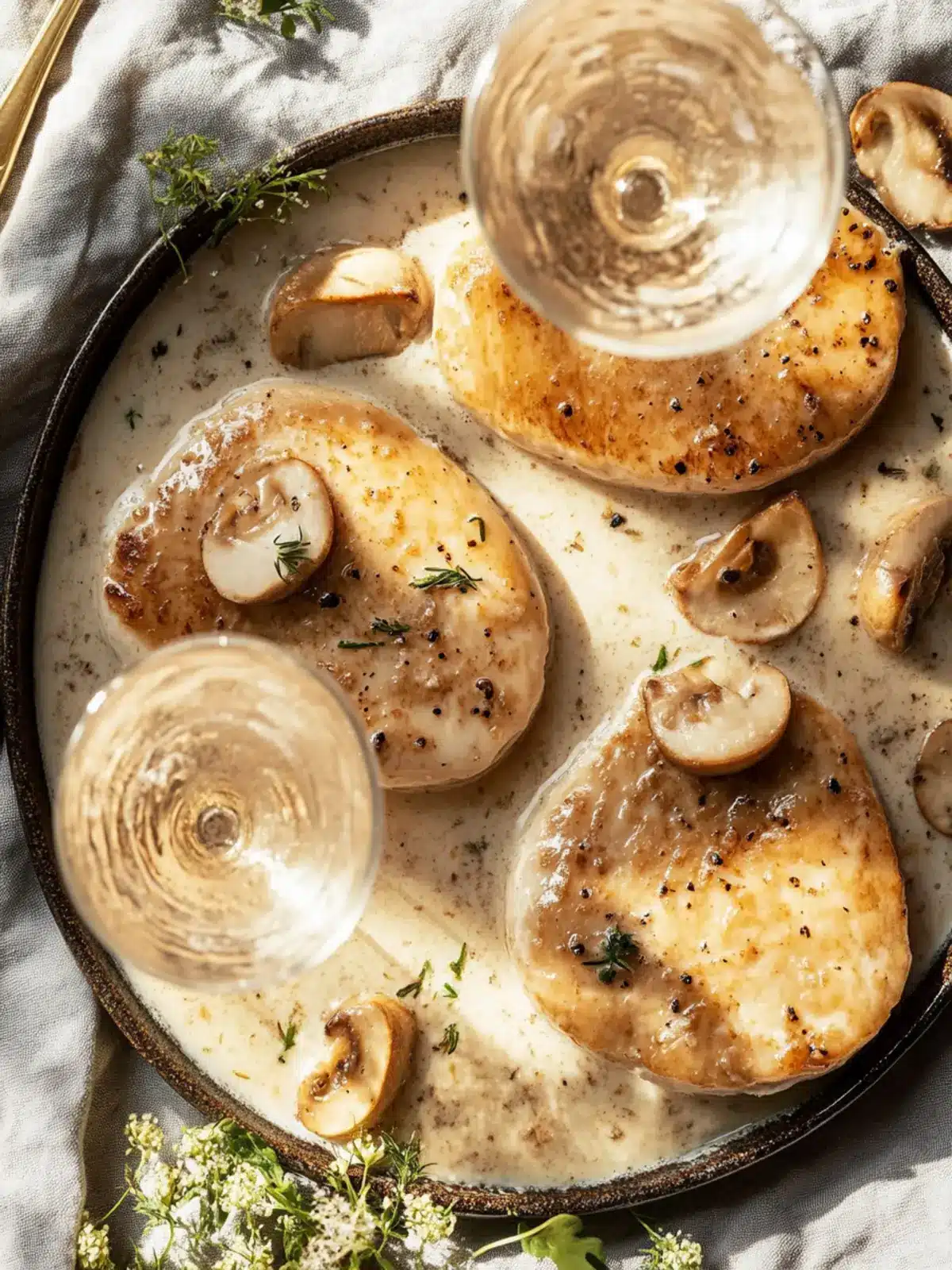 Cremige Pilz-Hühnchen in 30 Minuten für den perfekten Abend 3 Cremige Pilz-Hühnchen