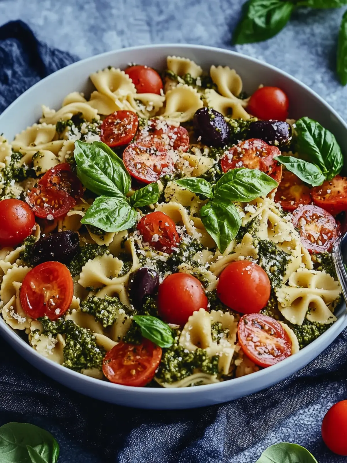 Der beste Mediterrane Nudelsalat mit Pesto für den Sommer 2 Der beste Mediterrane Nudelsalat mit Pesto