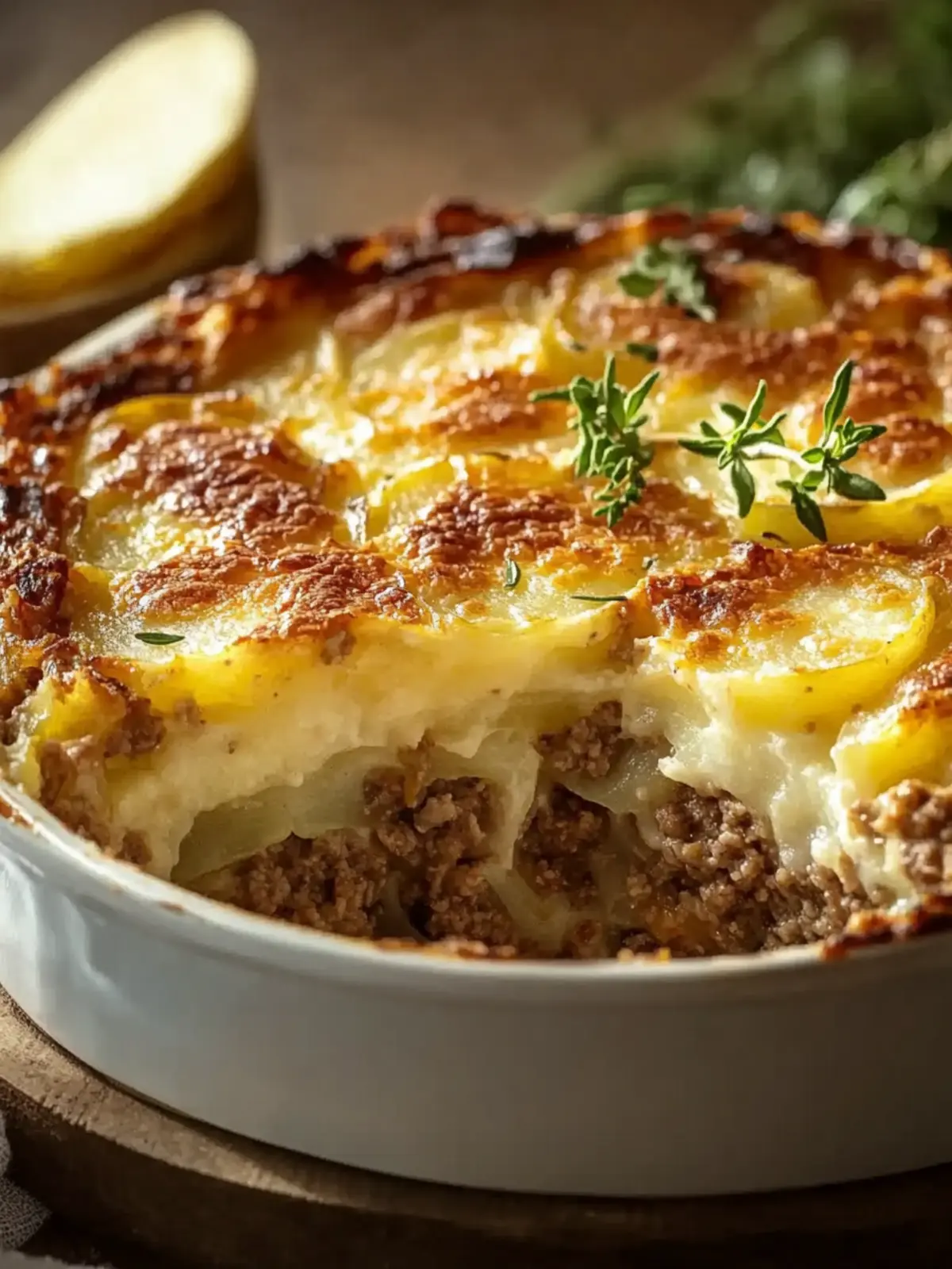 Herzhafter Kartoffel-Hackfleisch-Auflauf für die ganze Familie 4 Kartoffel-Hackfleisch-Auflauf