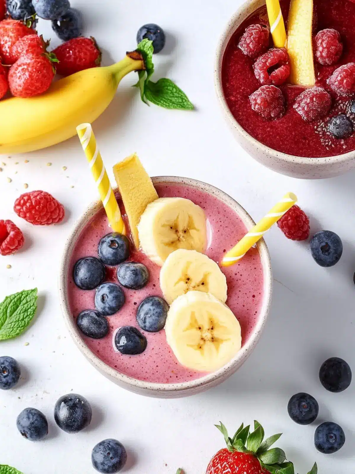 Reichhaltige Smoothie Schüssel ohne Banane für den perfekten Start 2 Smoothie Schüssel ohne Banane