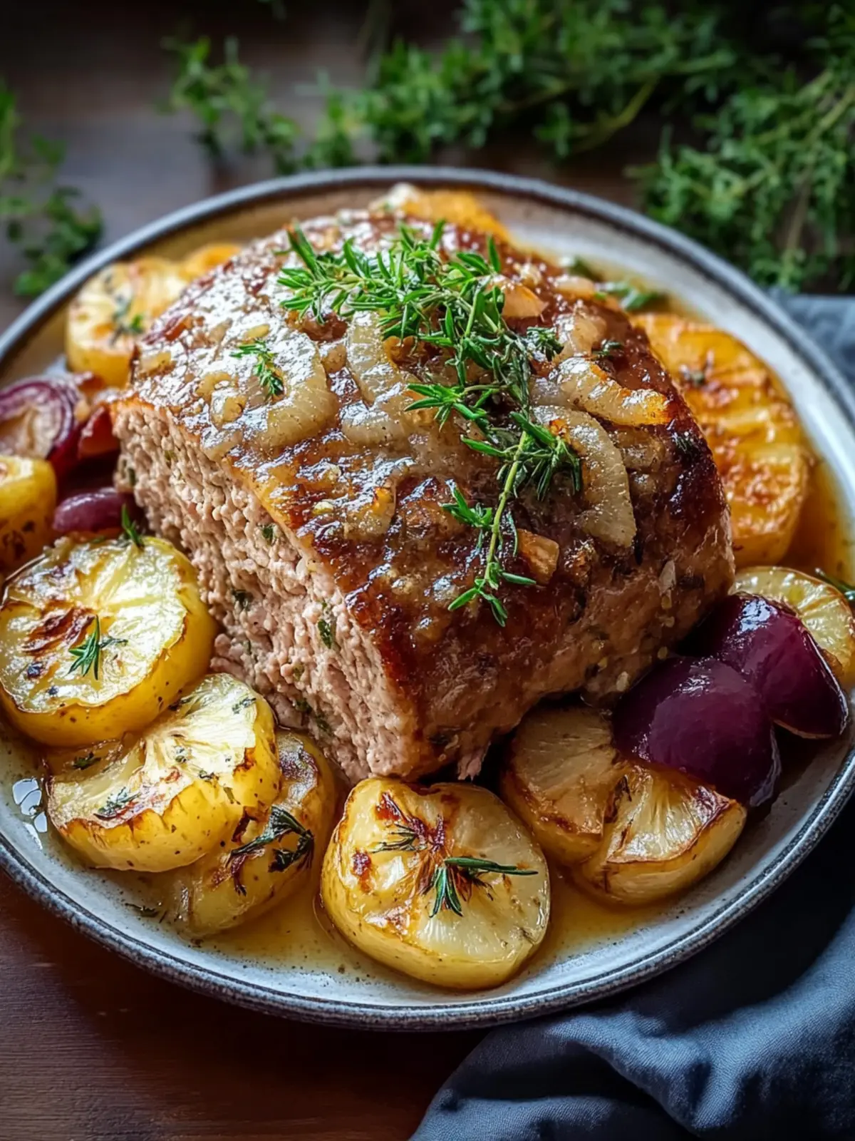 Französischer Zwiebelhackbraten – Ein Fest der Aromen! 4 Französischer Zwiebelhackbraten