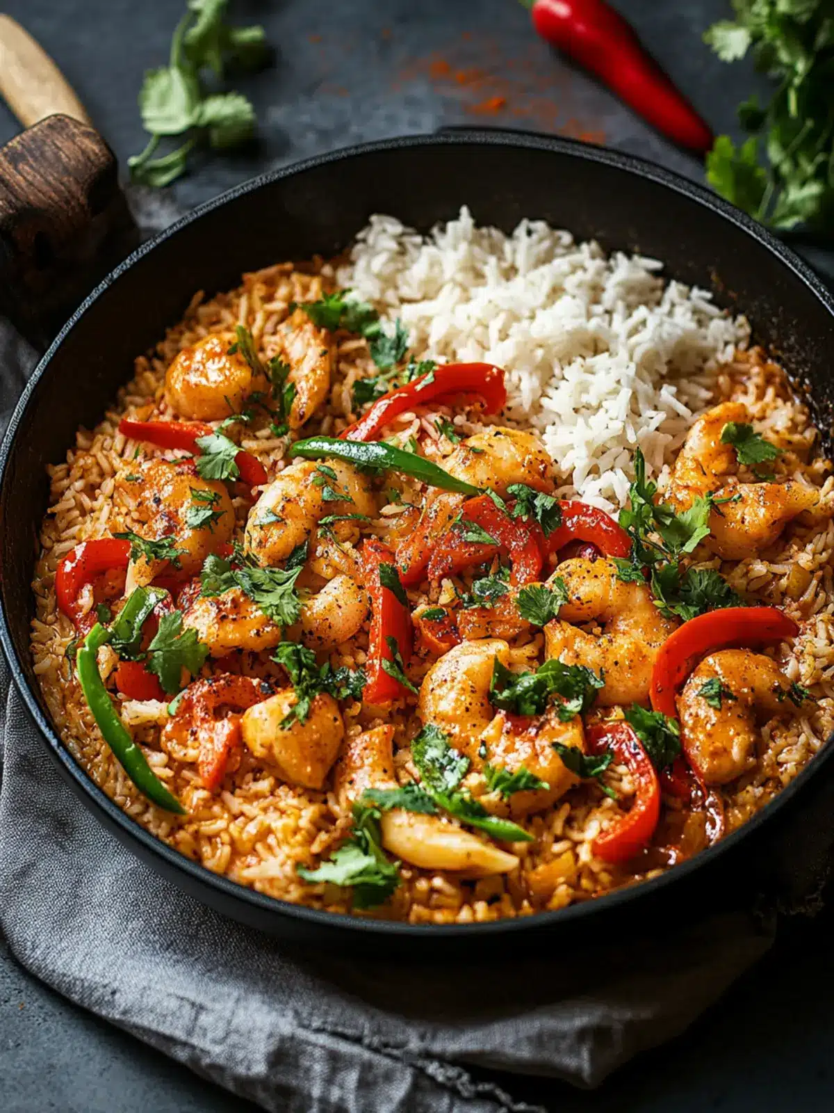 Cremig & lecker: Paprika-Hähnchen-Pfanne mit Reis für Genießer 2 Paprika-Hähnchen-Pfanne mit Reis – cremig & lecker