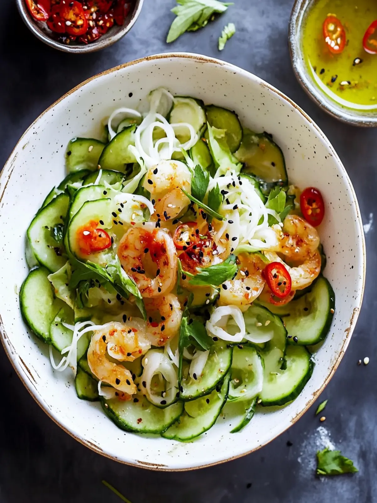 Frischer Asiatischer Gurkensalat mit süß-saurer Soße 3 Asiatischer Gurkensalat