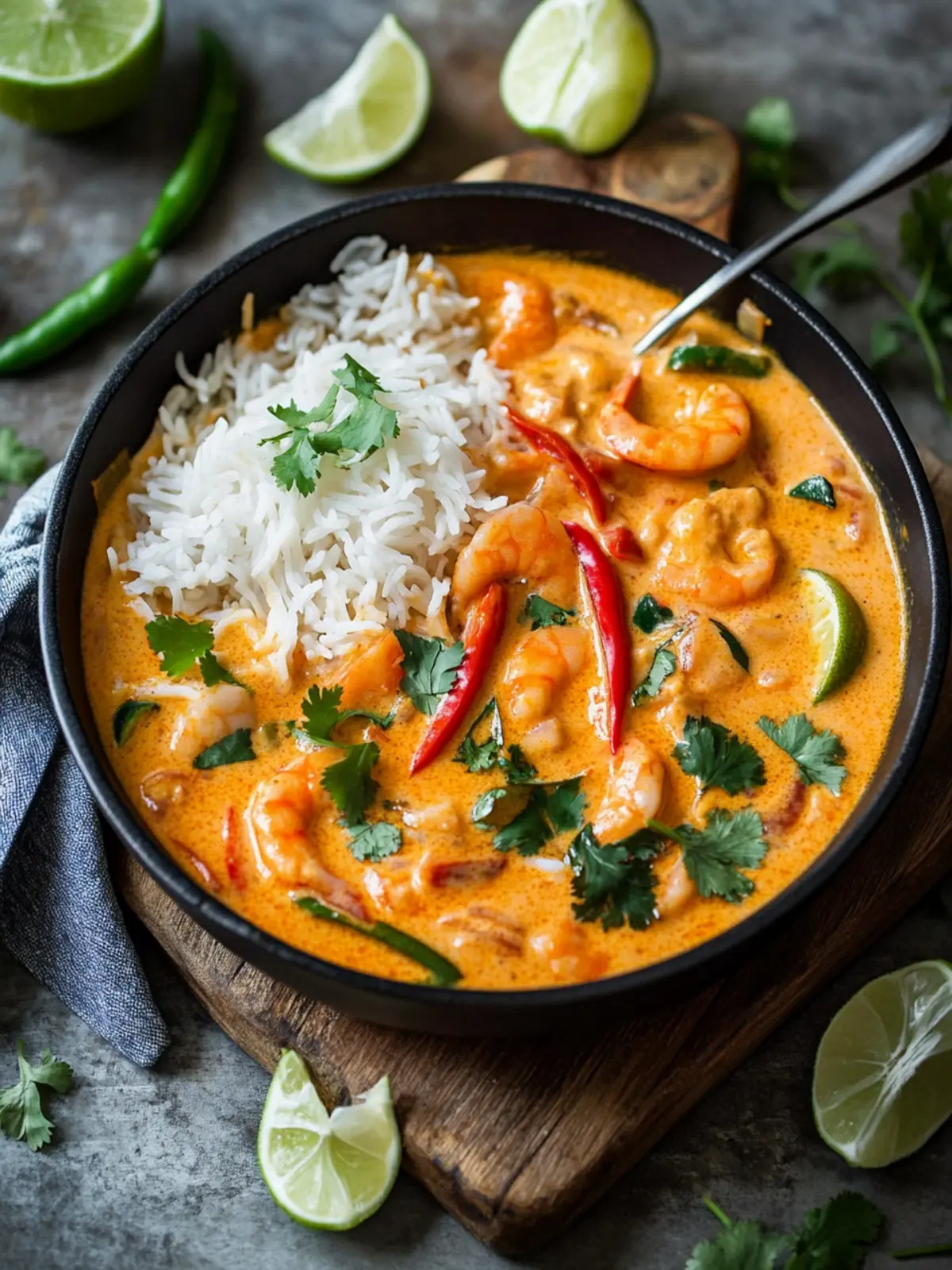 Thailändisches Kokosnuss-Garnelen-Curry in nur 30 Minuten 5 Thailändisches Kokosnuss-Garnelen-Curry