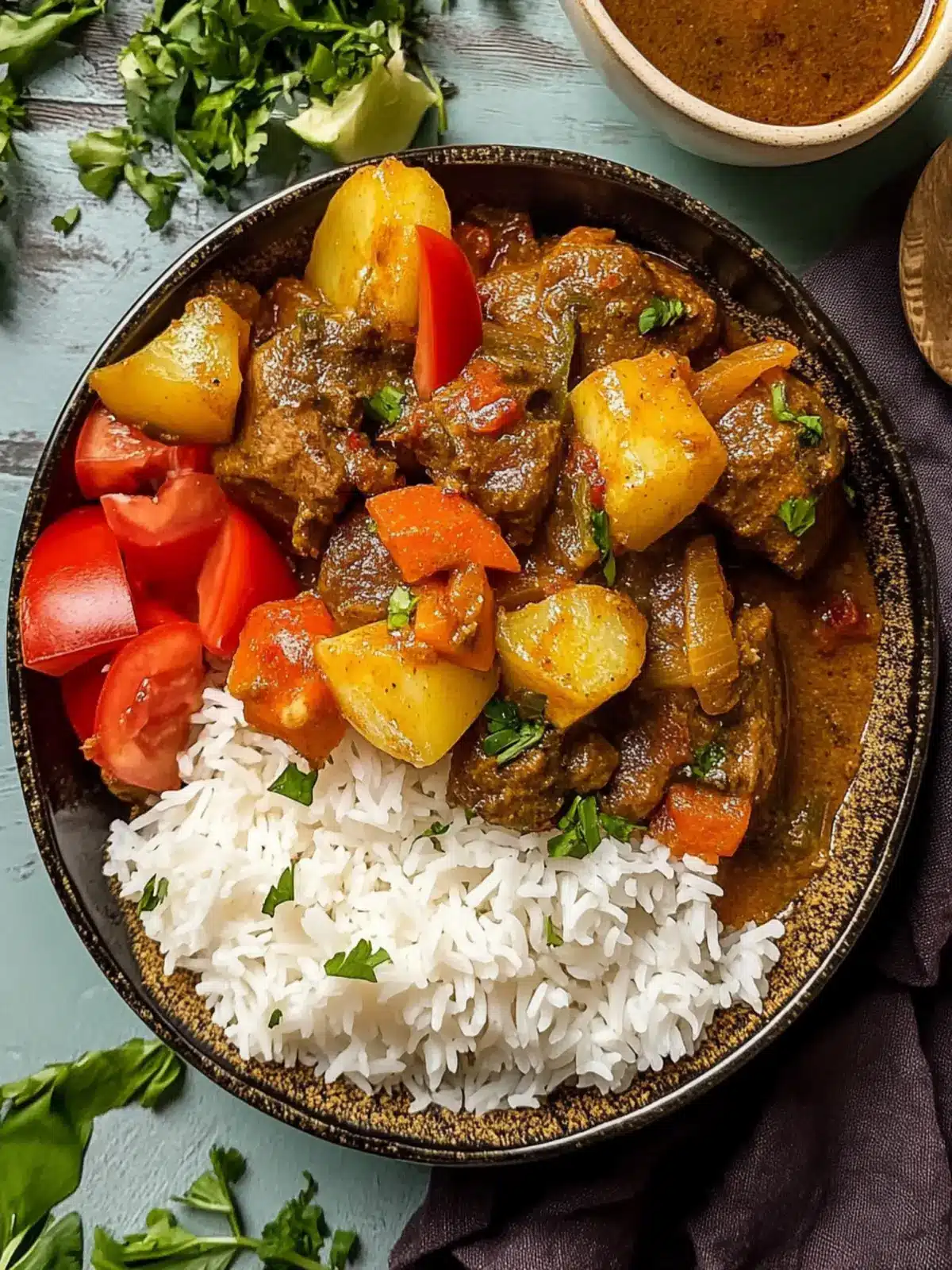 Authentisches Jamaikanisches Curry-Hühnchen mit Kokoscreme 4 Sure, please provide the text you would like translated from Authentic Jamaican to Deutsch.