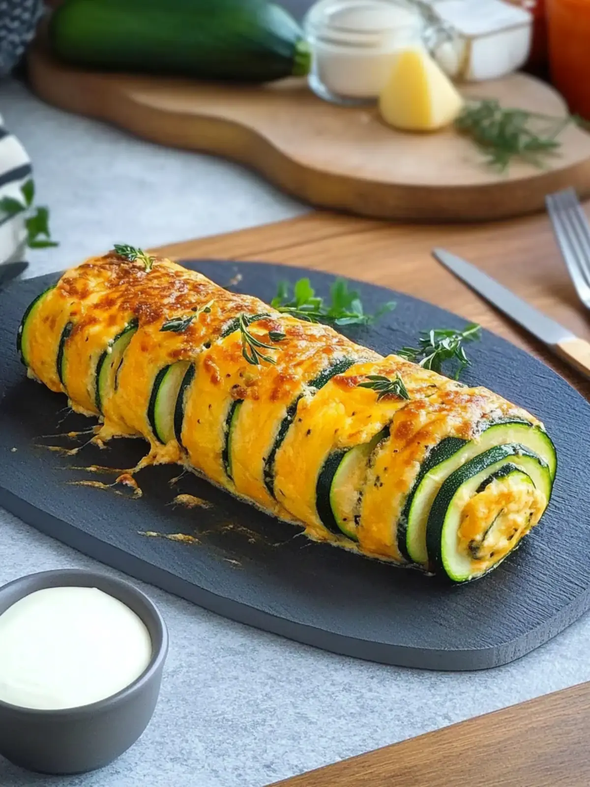Zucchini-Hackfleisch-Rolle mit Cheddar – Ein Geschmackserlebnis 2 Zucchini-Hackfleisch-Rolle mit Cheddar