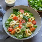 Cremiger Parmesan-Dressing auf crunchy Tortellini-Salat für den Sommer 43 Cremiger Parmesan-Dressing auf crunchy Tortellini-Salat