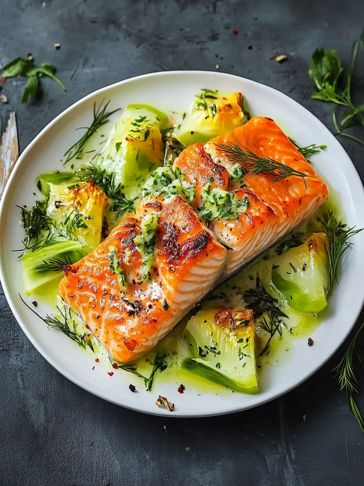 Gesunder Lachs-Spitzkohl-Auflauf für dein Familienessen 4 Lachs-Spitzkohl-Auflauf