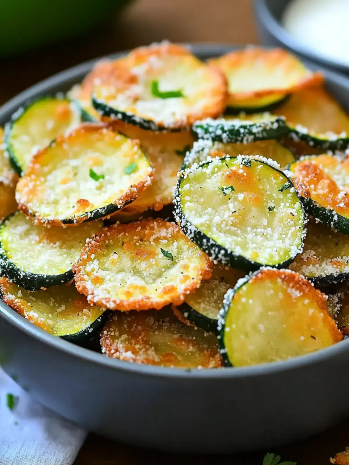 Knusprige Keto Parmesan Zucchini Chips für den perfekten Snack 5 Knusprige Keto Parmesan Zucchini Chips Knuspriger Snack