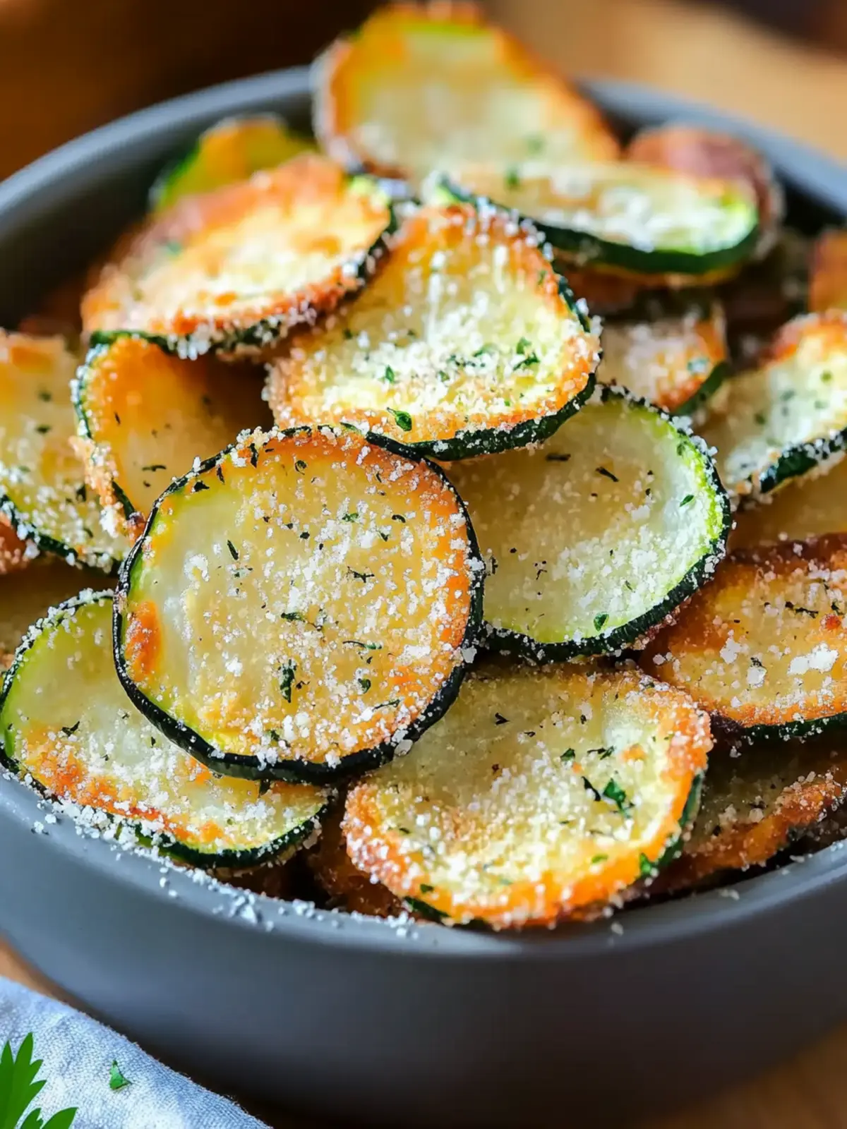 Knusprige Keto Parmesan Zucchini Chips für den perfekten Snack 3 Knusprige Keto Parmesan Zucchini Chips Knuspriger Snack