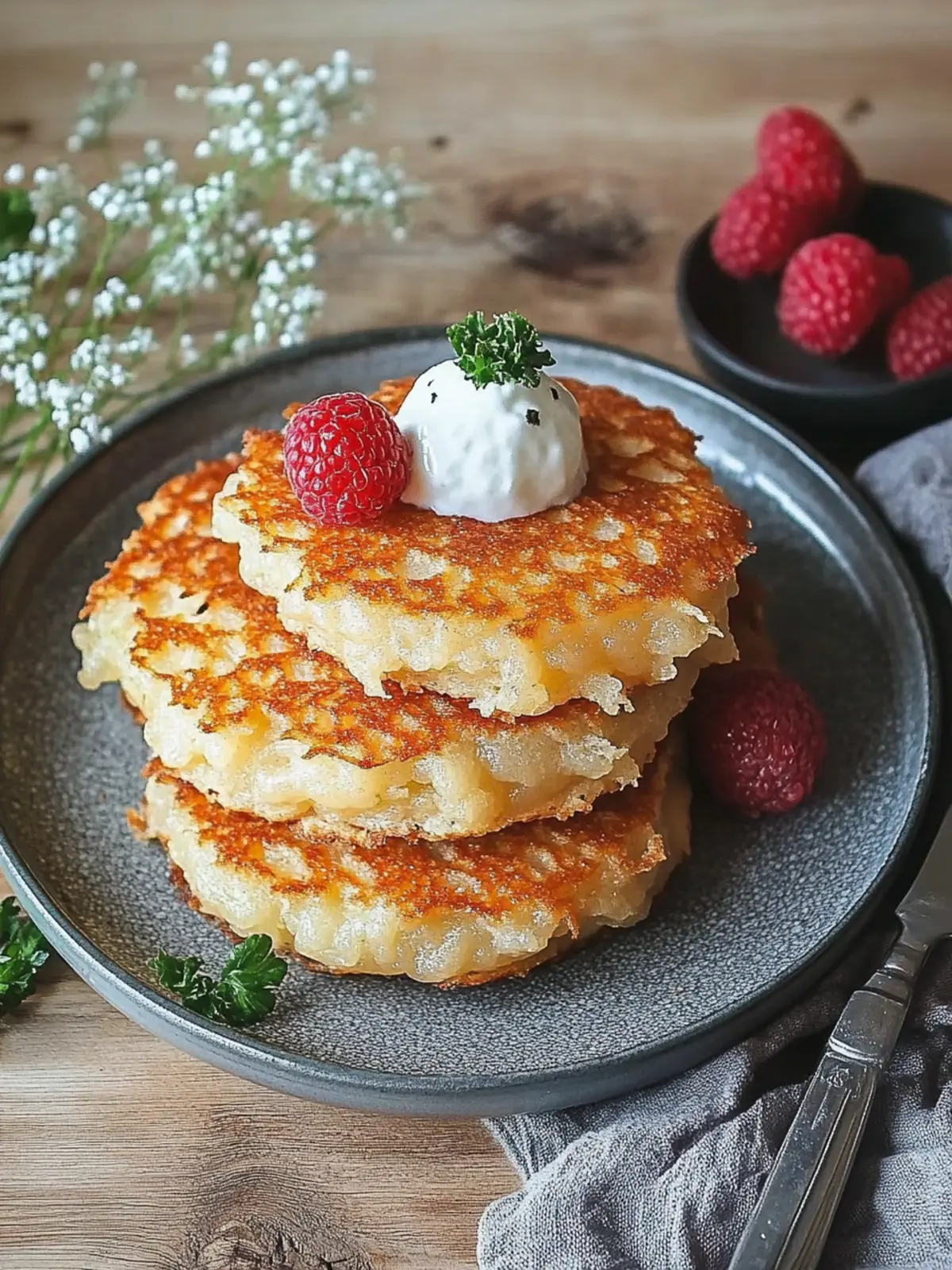 Deutsche Kartoffelpuffer (Reibekuchen) – Einfach & Knusprig! 4 Deutsche Kartoffelpuffer (Reibekuchen)
