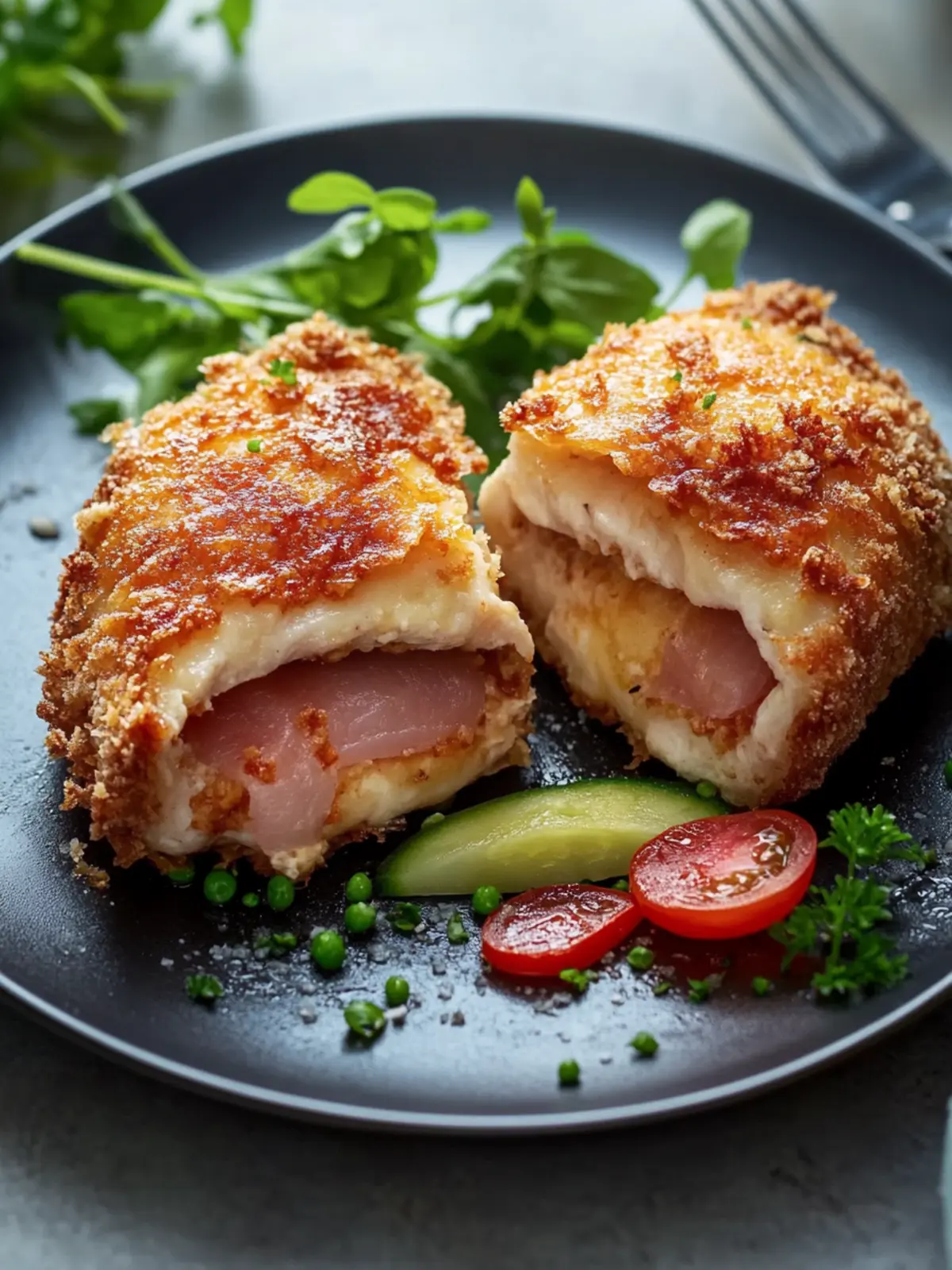 Köstliches Airfryer Hühner Cordon Bleu – Schnell und Gesund 2 Köstliches Airfryer Hühner Cordon Bleu