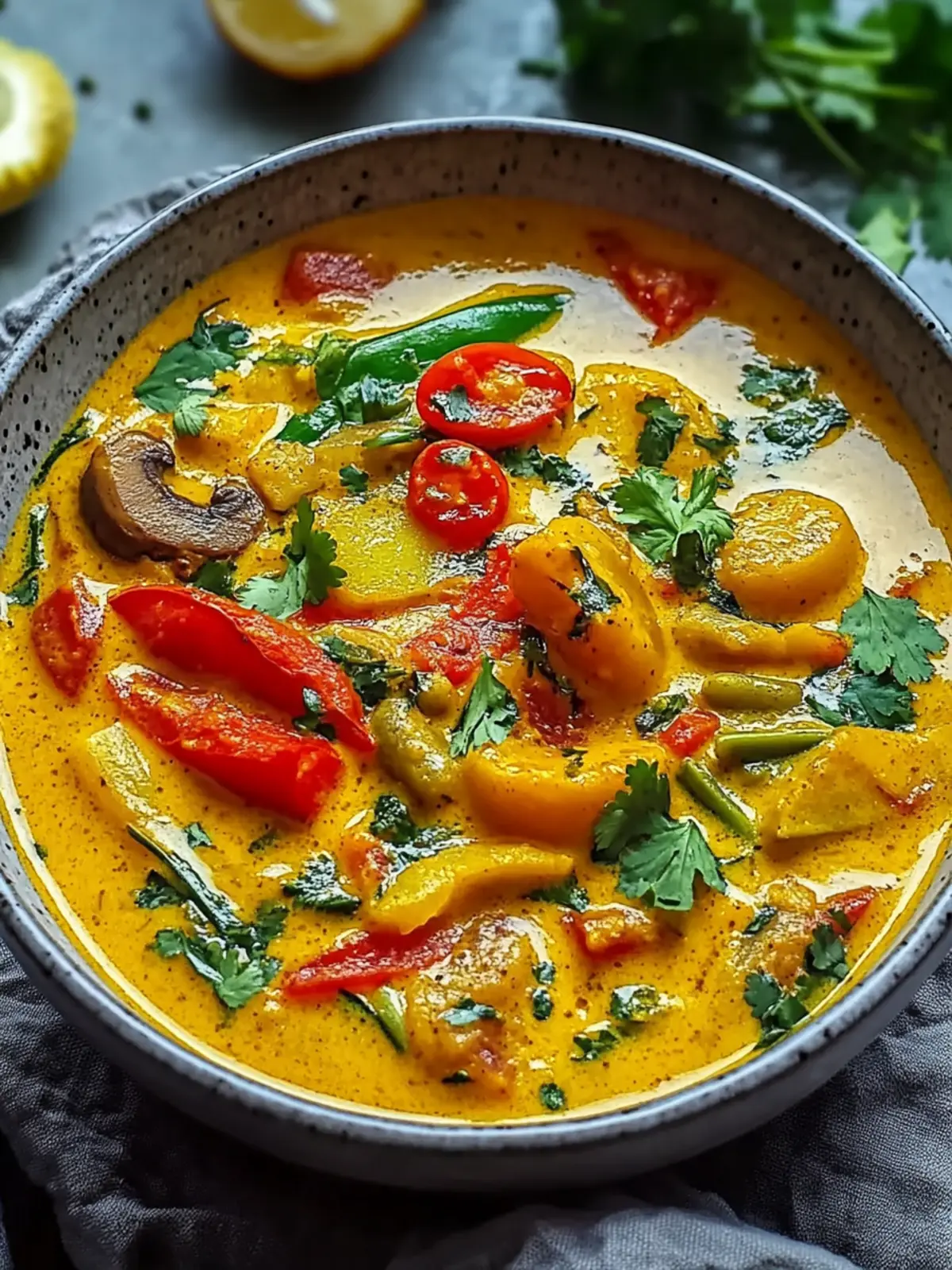 Würziges Gemüse-Curry mit Kokosmilch für Genuss im Handumdrehen 4 Gemüse-Curry mit Kokosmilch