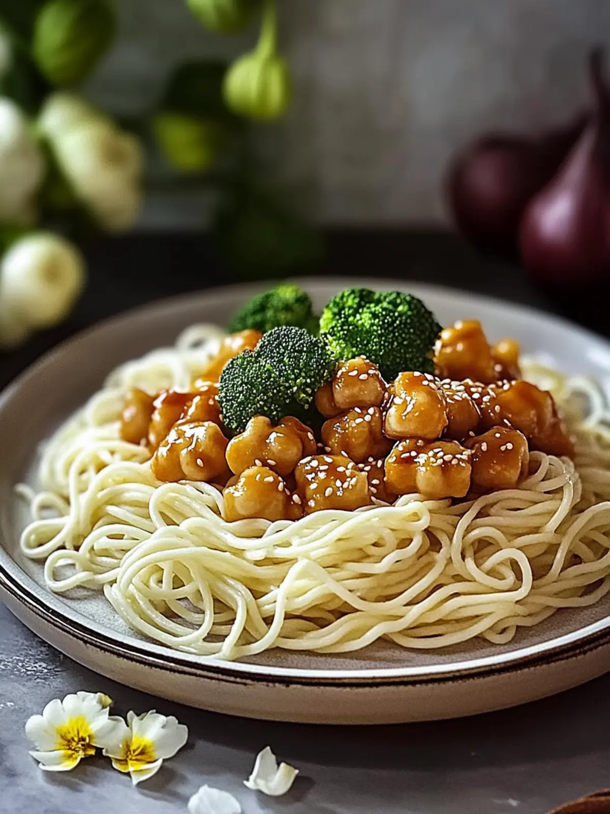 Klebrige Knoblauch-Hühnchen-Nudeln für schnelle Genussabende 3 Klebrige Knoblauch-Hühnchen-Nudeln