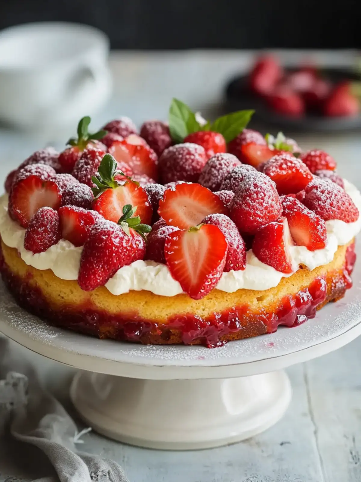 Erdbeer-Kuchen auf dem Kopf: Ein fruchtiger Genuss für alle 2 Erdbeer-Kuchen auf dem Kopf