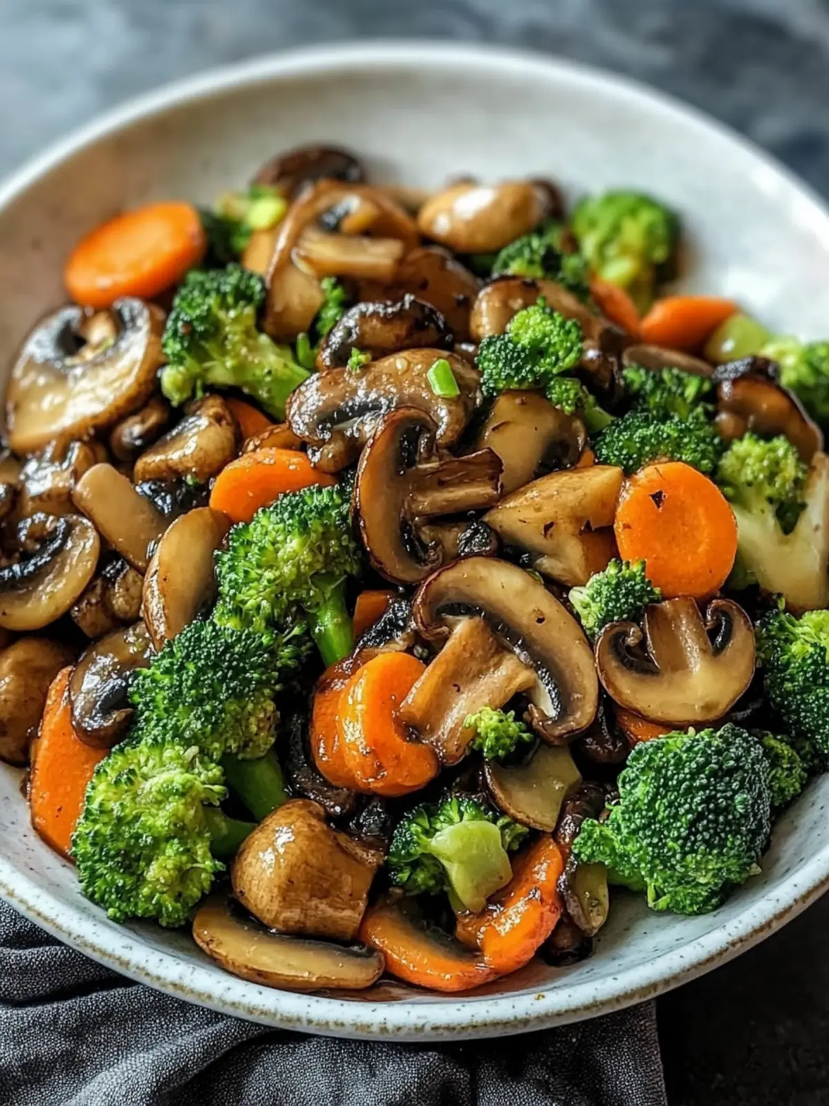 Pfanne mit Champignons, Brokkoli und Karotten genießen: Schnell & Gesund 3 Pfanne mit Champignons, Brokkoli und Karotten genießen