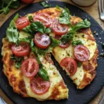 Verführerische Low Carb Schinken-Mozzarella-Pfannkuchen mit Salat 8 Low Carb Schinken-Mozzarella-Pfannkuchen mit Salat