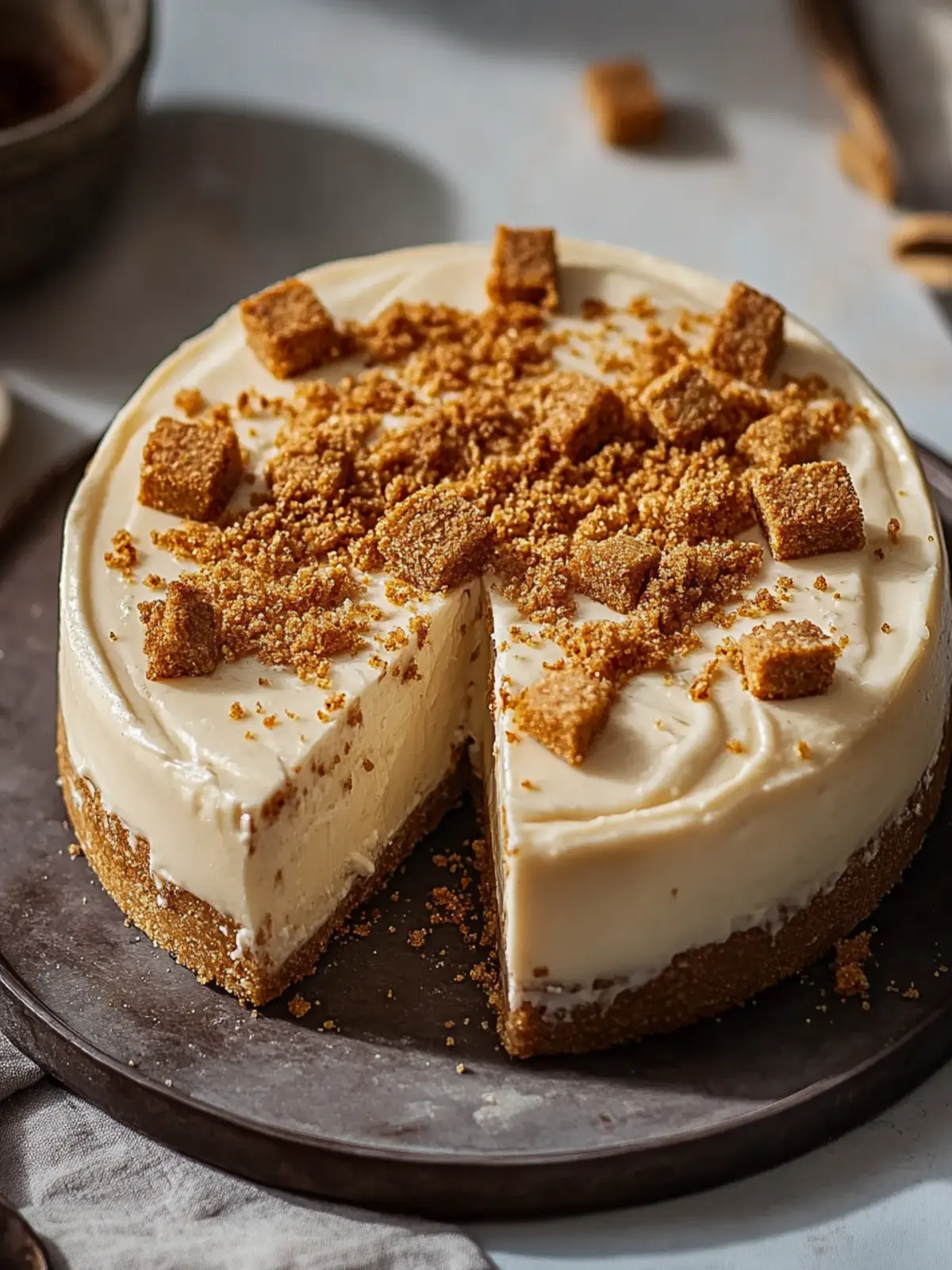 Einfacher Biscoff Käsekuchen – Cremig und Ohne Backen! 2 Einfacher Biscoff Käsekuchen